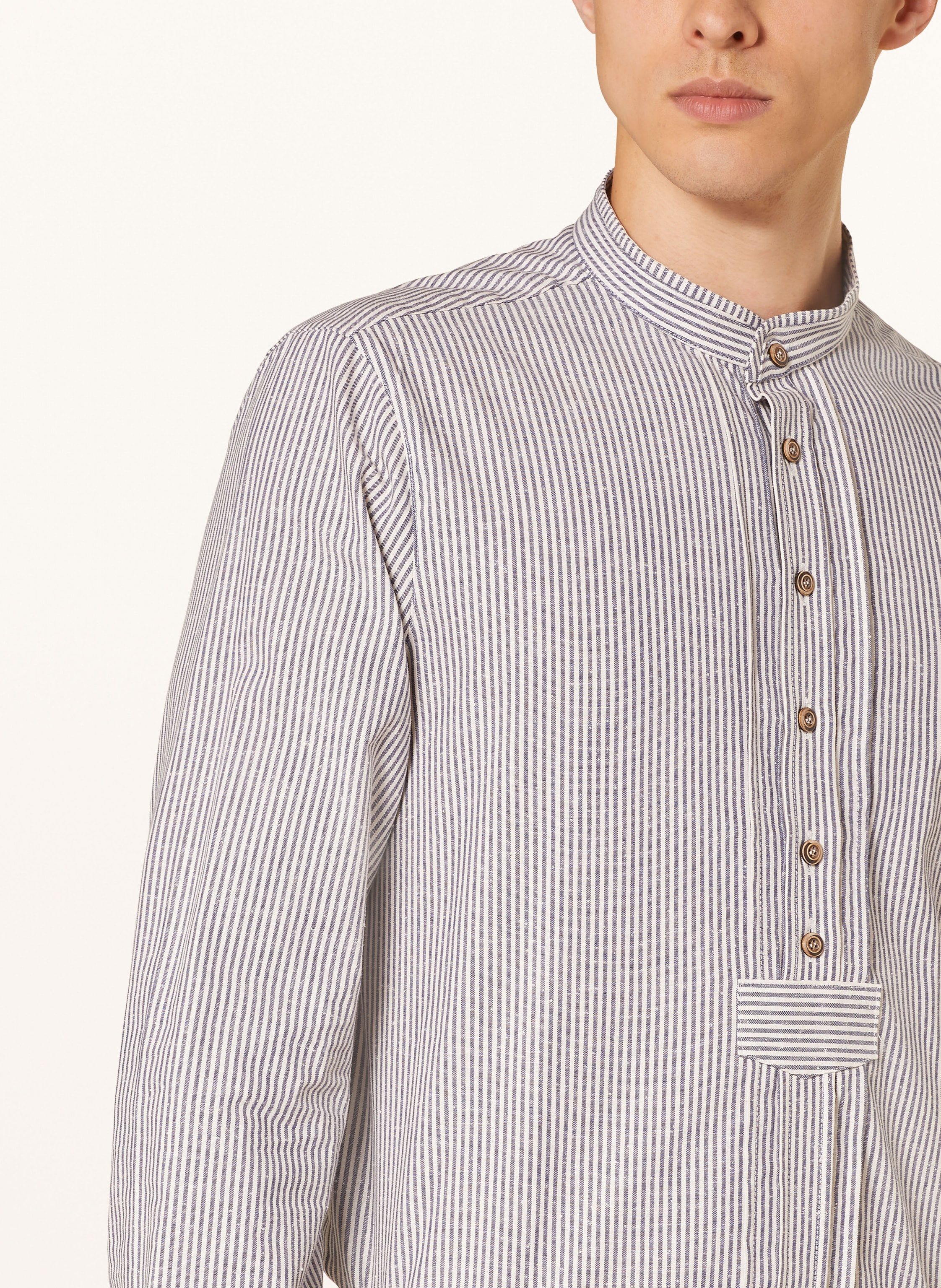 Thumbnail - Grasegger Trachtenhemd Kopeke Regular Fit Mit Stehkragen weiss