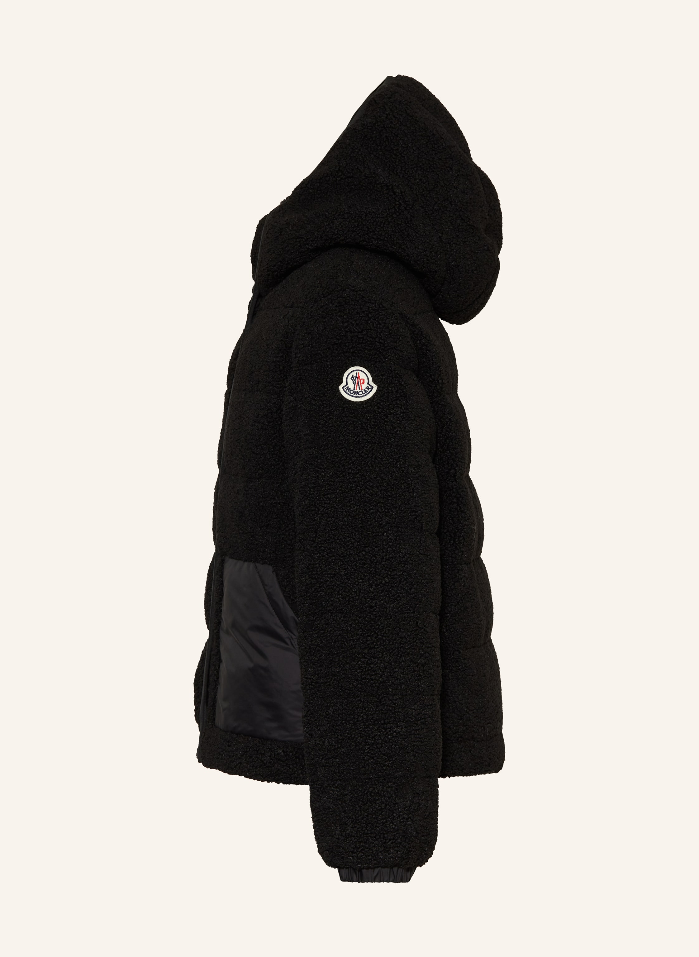 Thumbnail - Moncler Enfant Daunenjacke Audrieu Aus Teddyfell schwarz