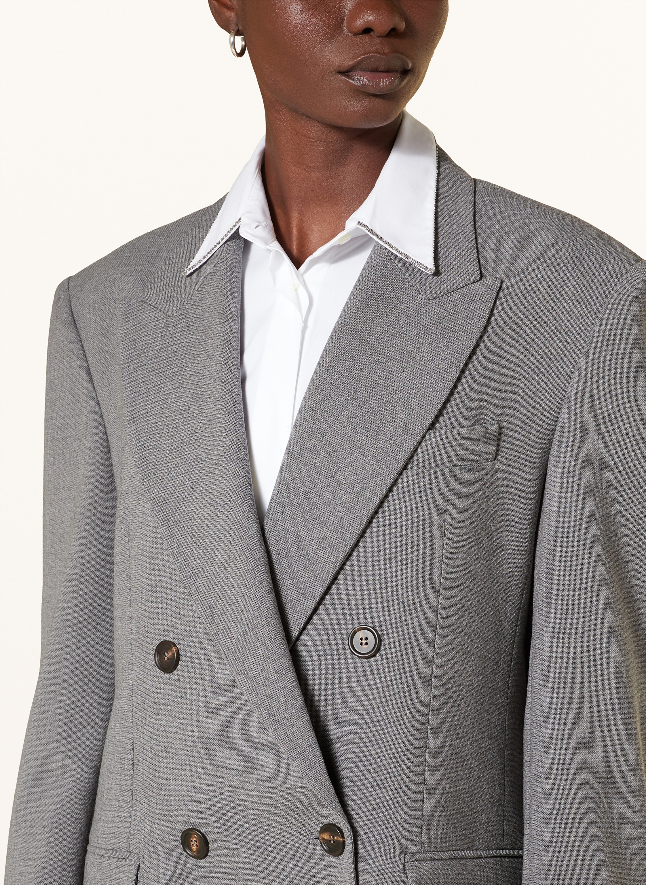 Thumbnail - Brunello Cucinelli Longblazer grau