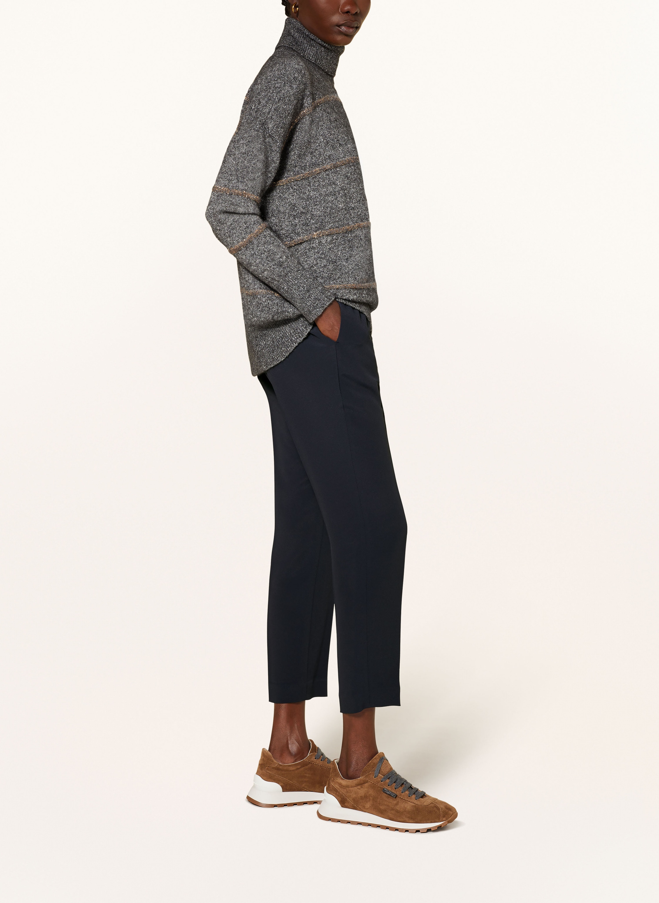 Thumbnail - Brunello Cucinelli 7/8-Hose Mit Seide blau