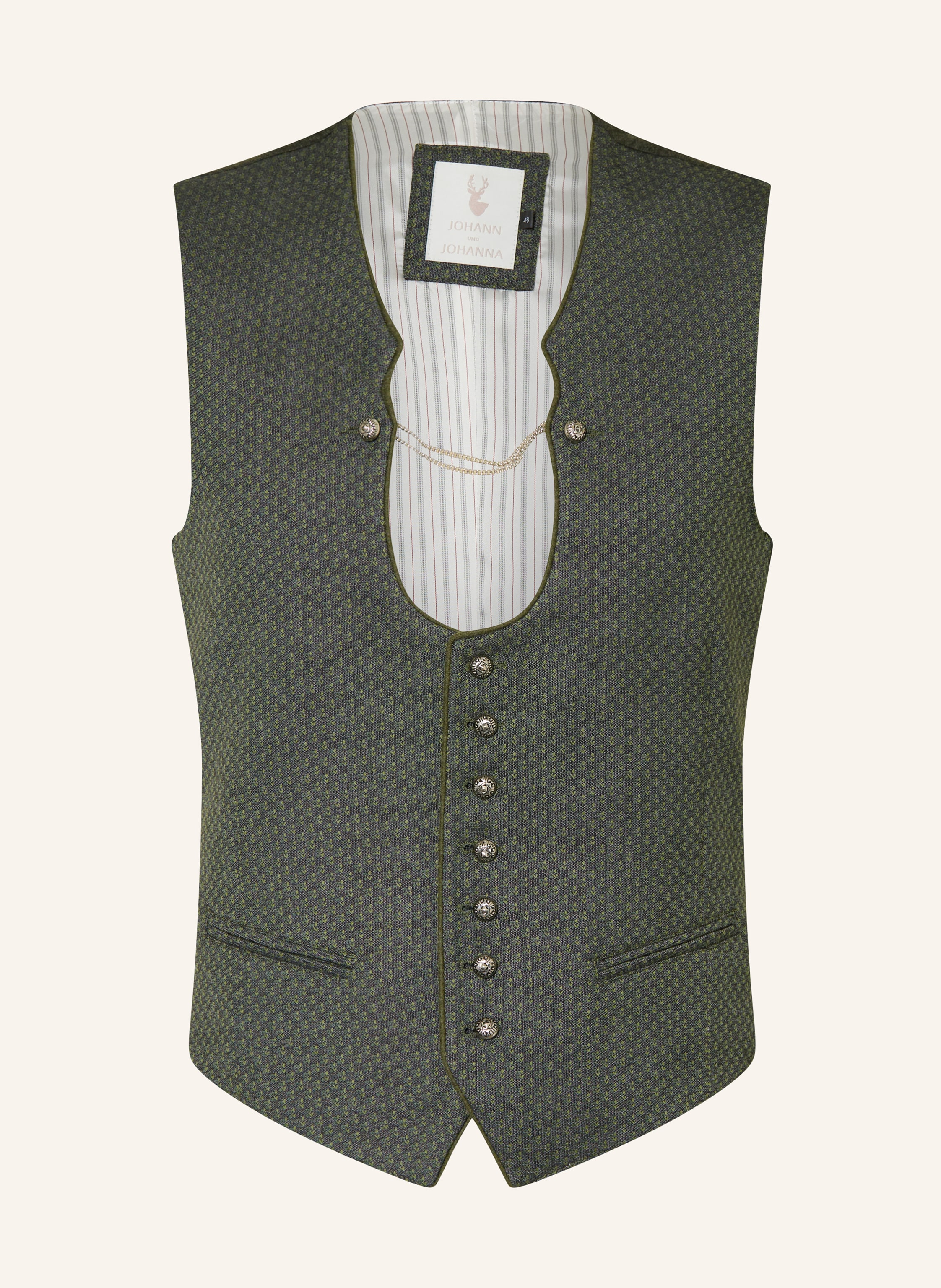 Johann Johanna Trachtenweste BENNO in grün/ dunkelgrün