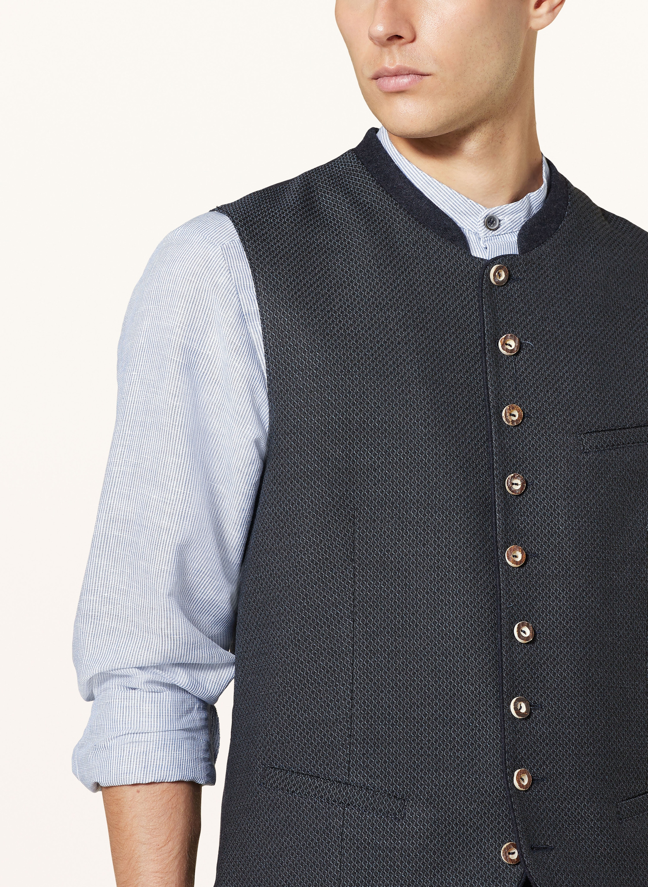 Thumbnail - Johann & Johanna Trachtenweste Slim Fit blau