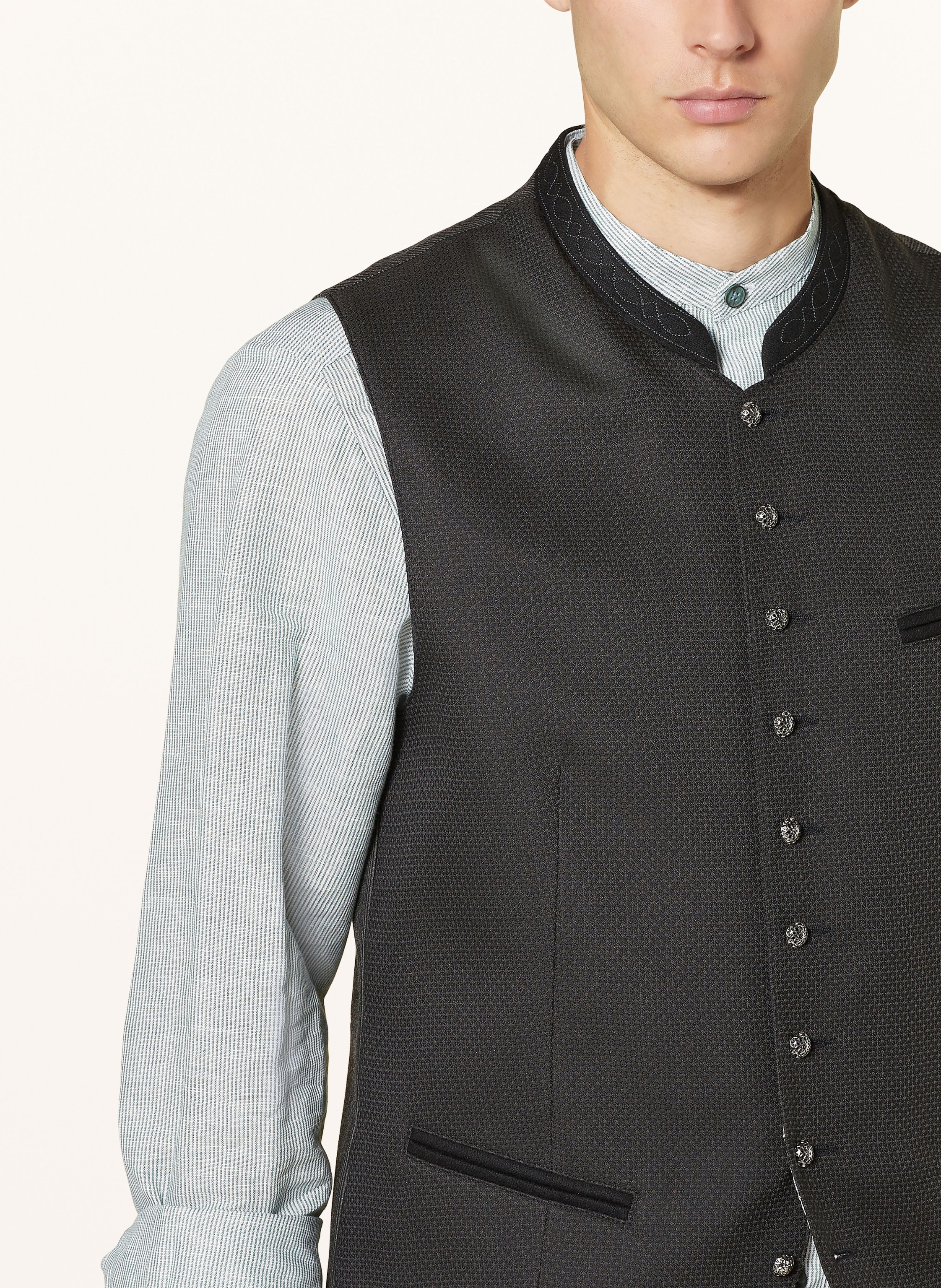Thumbnail - Hammerschmid Trachtenweste Mirko Slim Fit schwarz