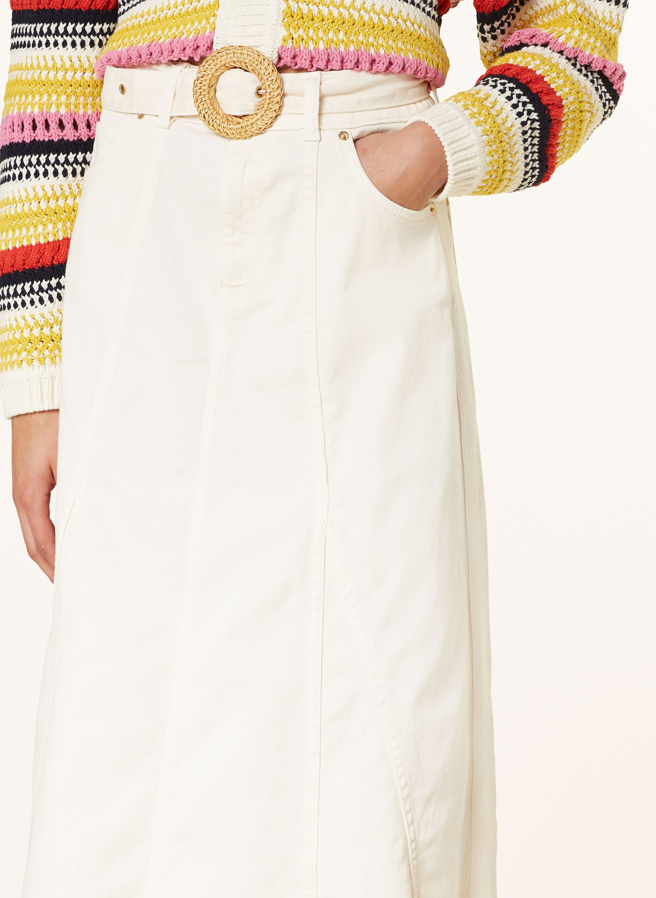 Thumbnail - Ba&Sh Jeansrock Tinna weiss