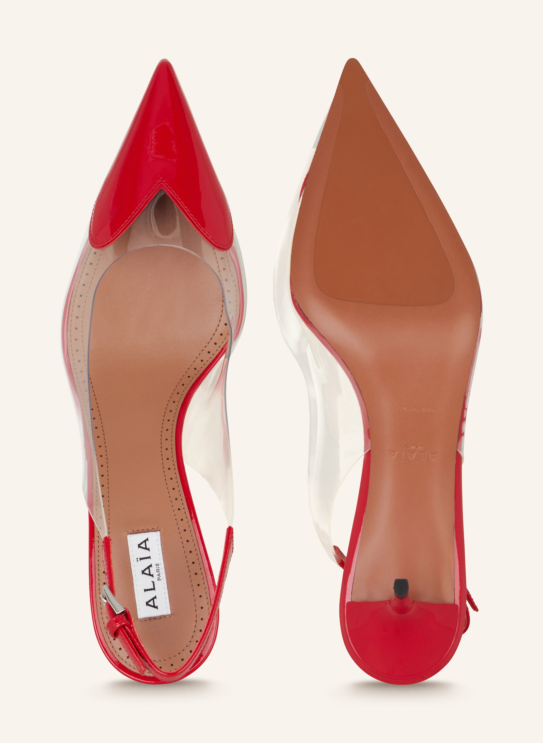 Thumbnail - Alaïa Slingpumps Le Coeur rot