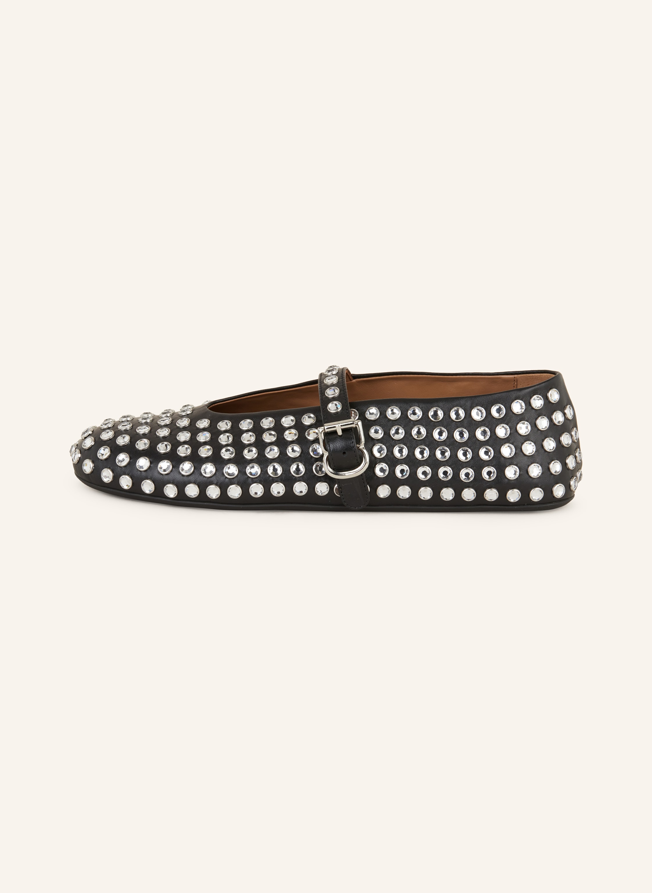 Thumbnail - Alaïa Ballerinas Mit Schmucksteinen schwarz