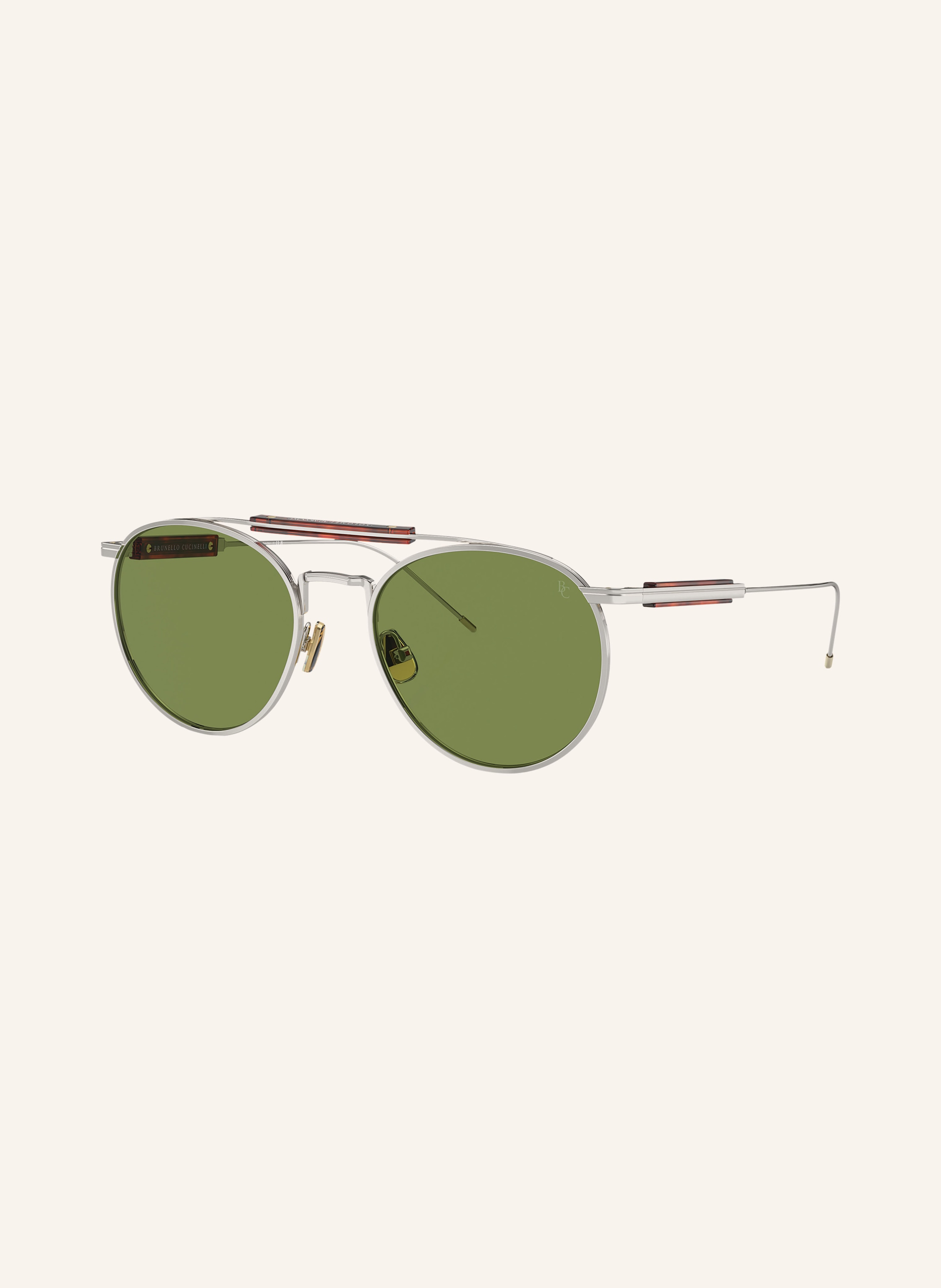 Brunello Cucinelli Brunello Cucinelli Sonnenbrille bc2004st silber in 500152 - SILBER/ GRÜN