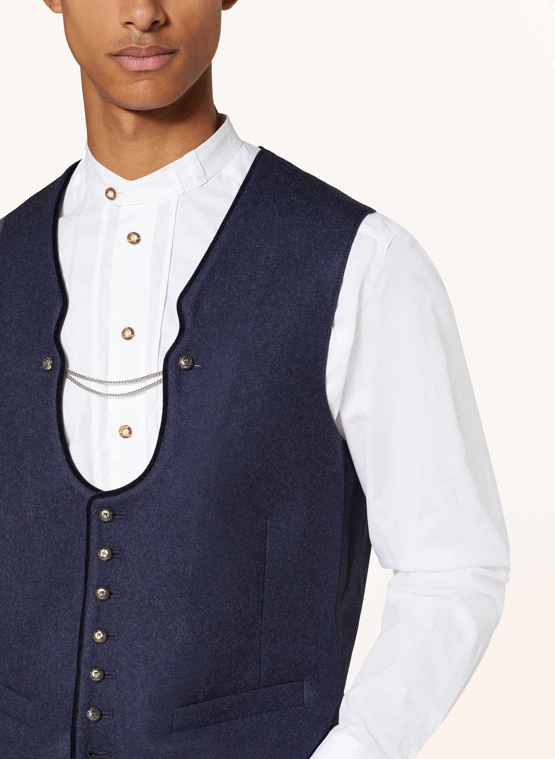 Thumbnail - Hammerschmid Trachtenweste Vizenz Slim Fit blau