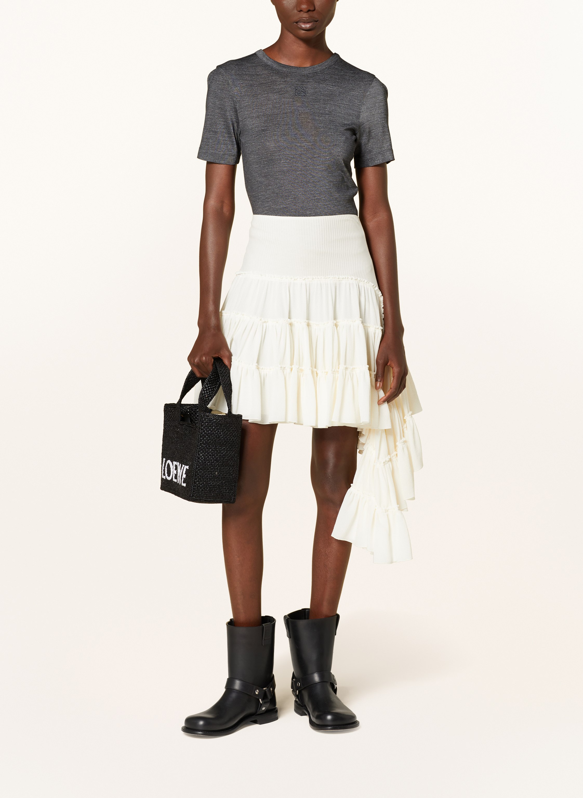 Thumbnail - Loewe Shopper Font Tote Small schwarz