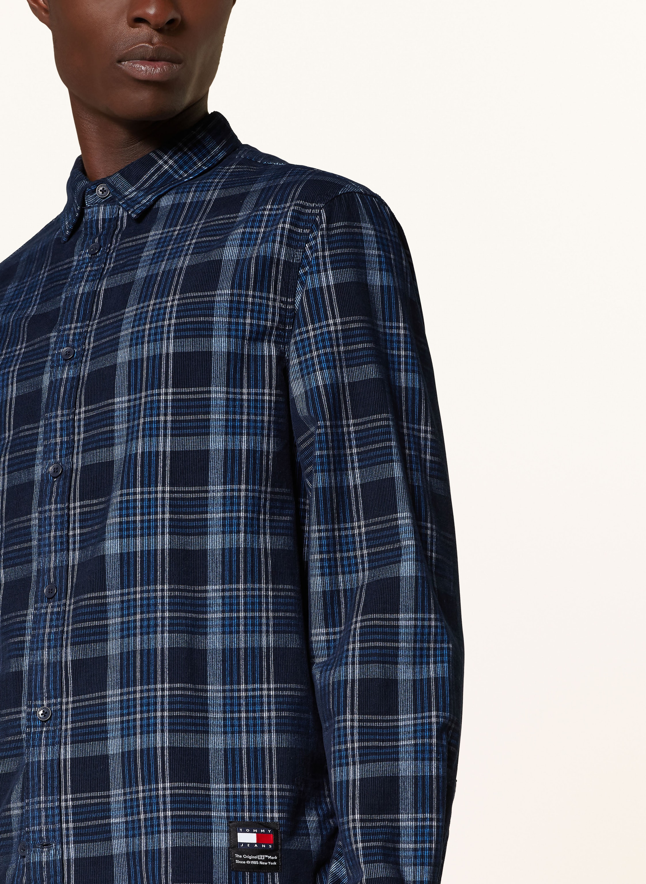 Thumbnail - Tommy Jeans Cordhemd Regular Fit blau