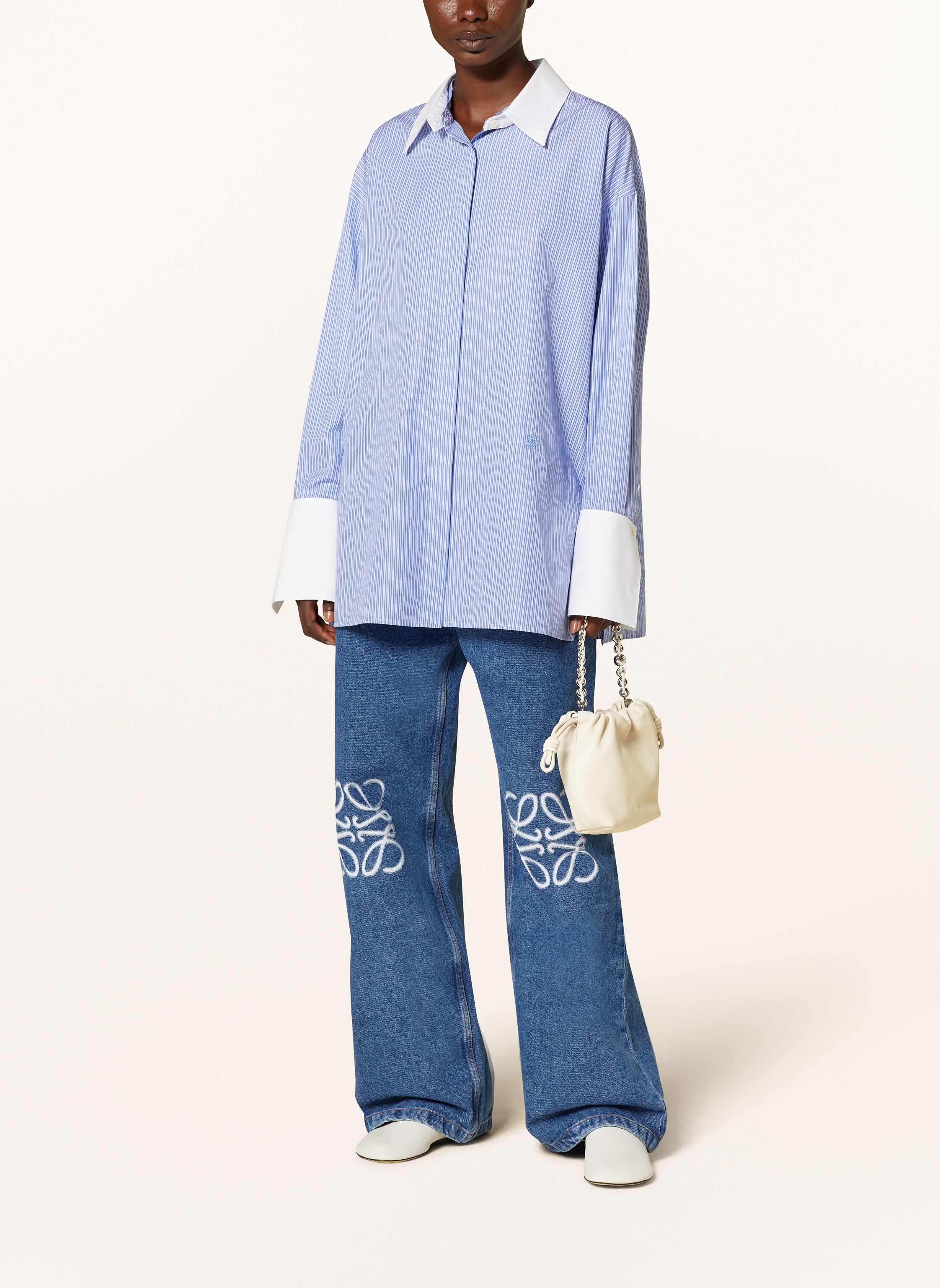Loewe Schultertasche Flamenco weiss – Bild 2