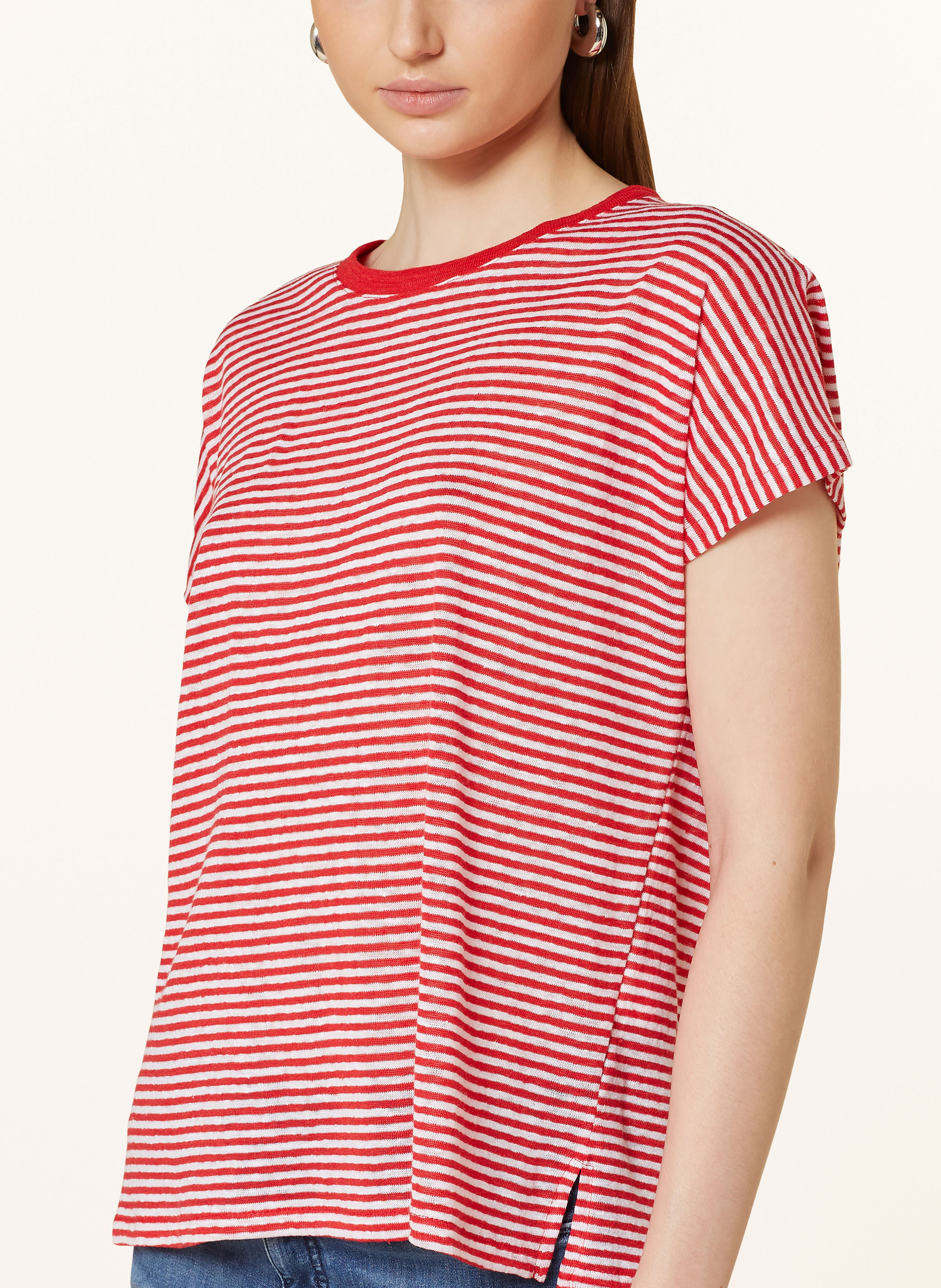 Thumbnail - Darling Harbour T-Shirt Aus Leinen rot
