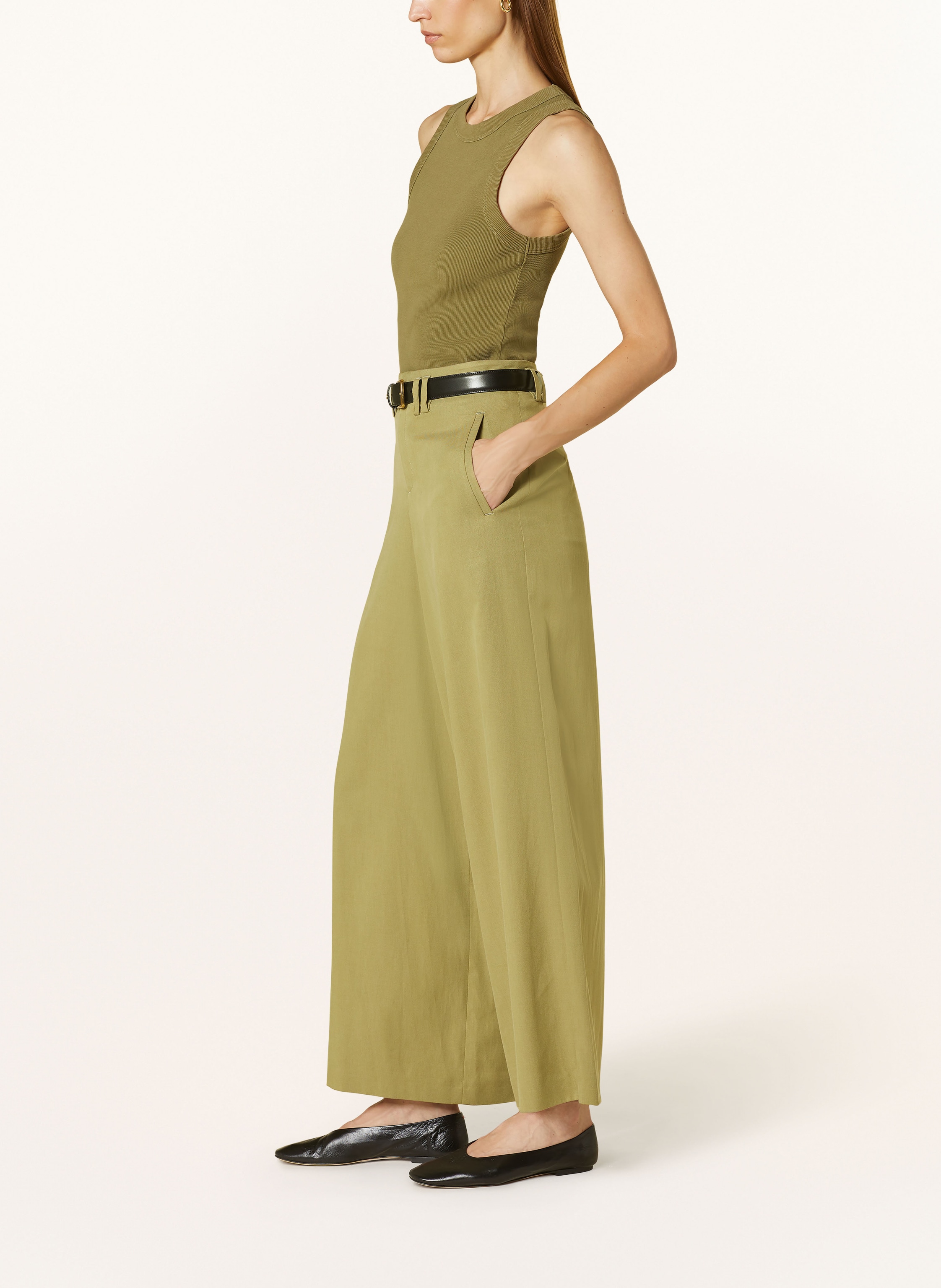 Thumbnail - Drykorn Marlenehose Broad gruen