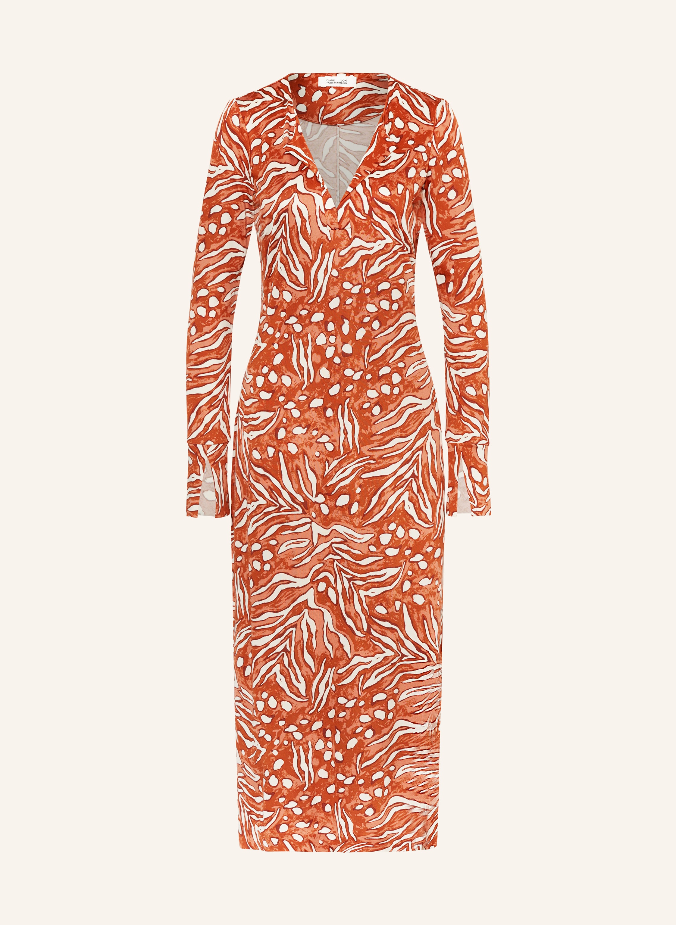 Diane von furstenberg orange dress cheap