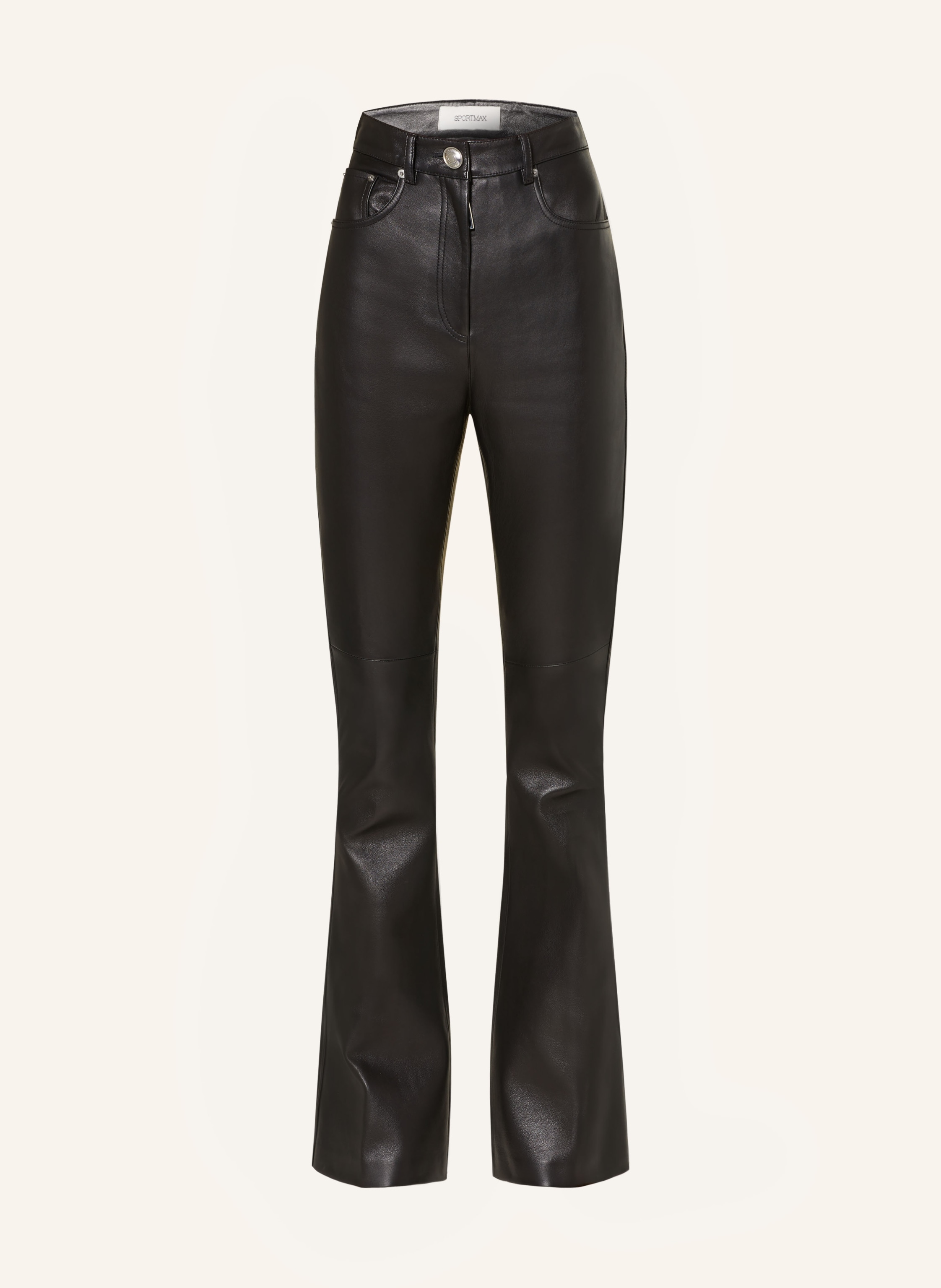 SPORTMAX Lederhose CANOA in schwarz