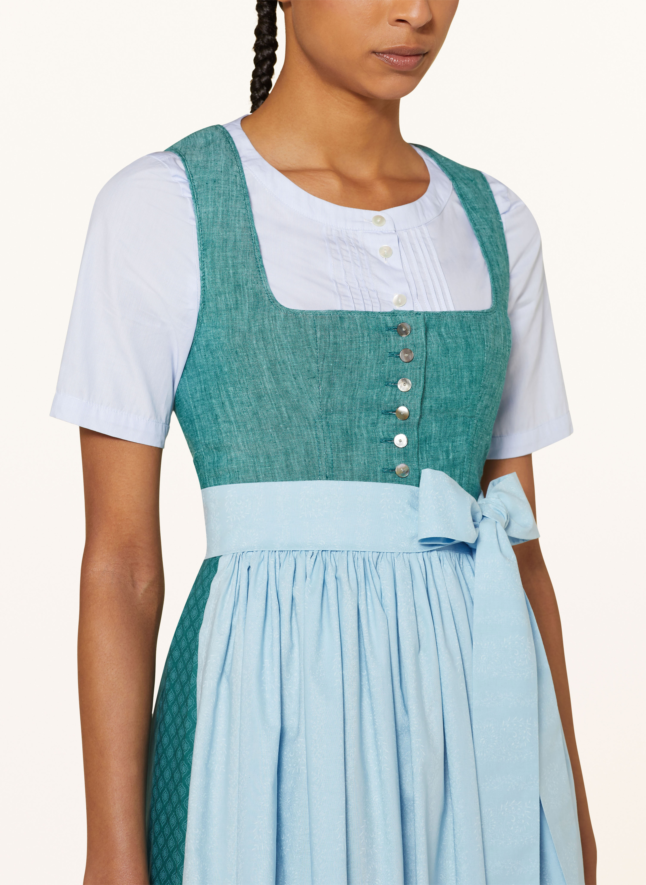 Thumbnail - Grasegger Dirndl Brianna Mit Leinen gruen