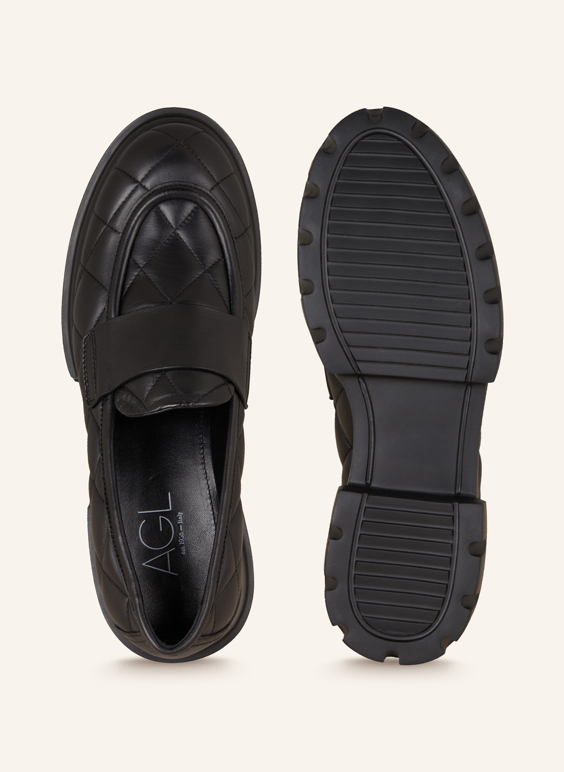 Thumbnail - Agl Plateau-Loafer Celeste schwarz