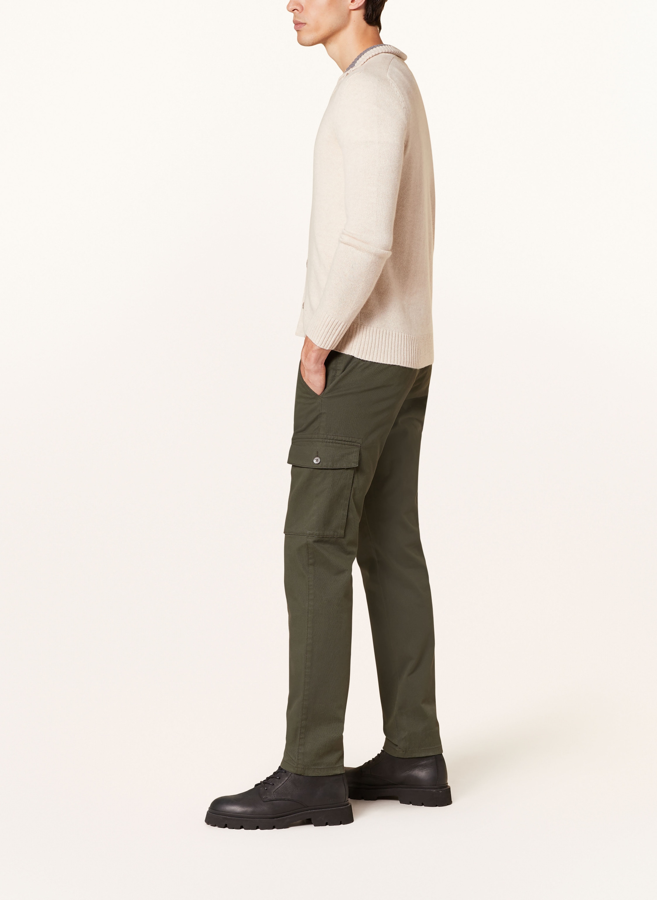Thumbnail - Strokesman's Cargohose Cavalery Slim Fit gruen