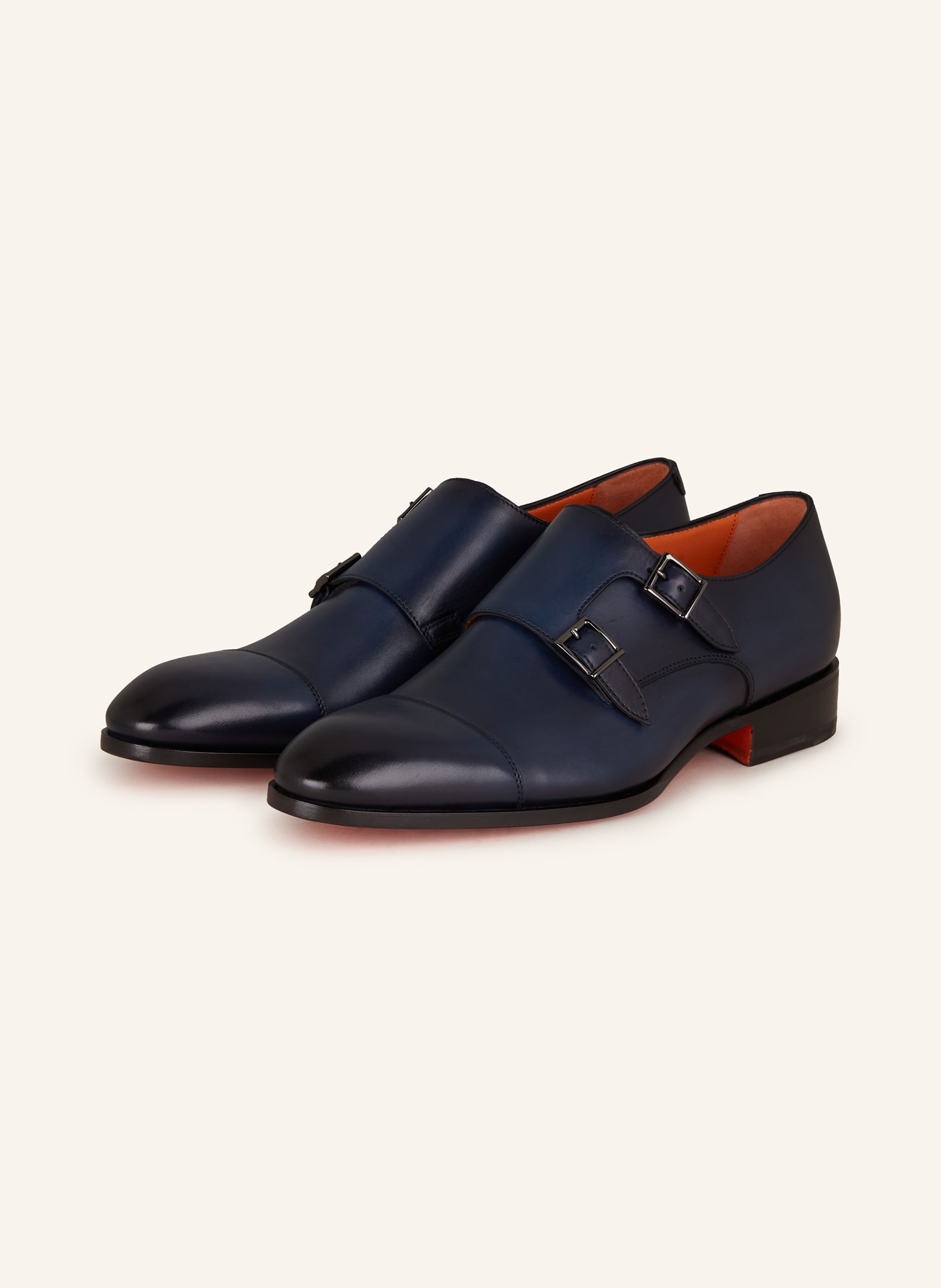 Santoni double monk strap shoes top
