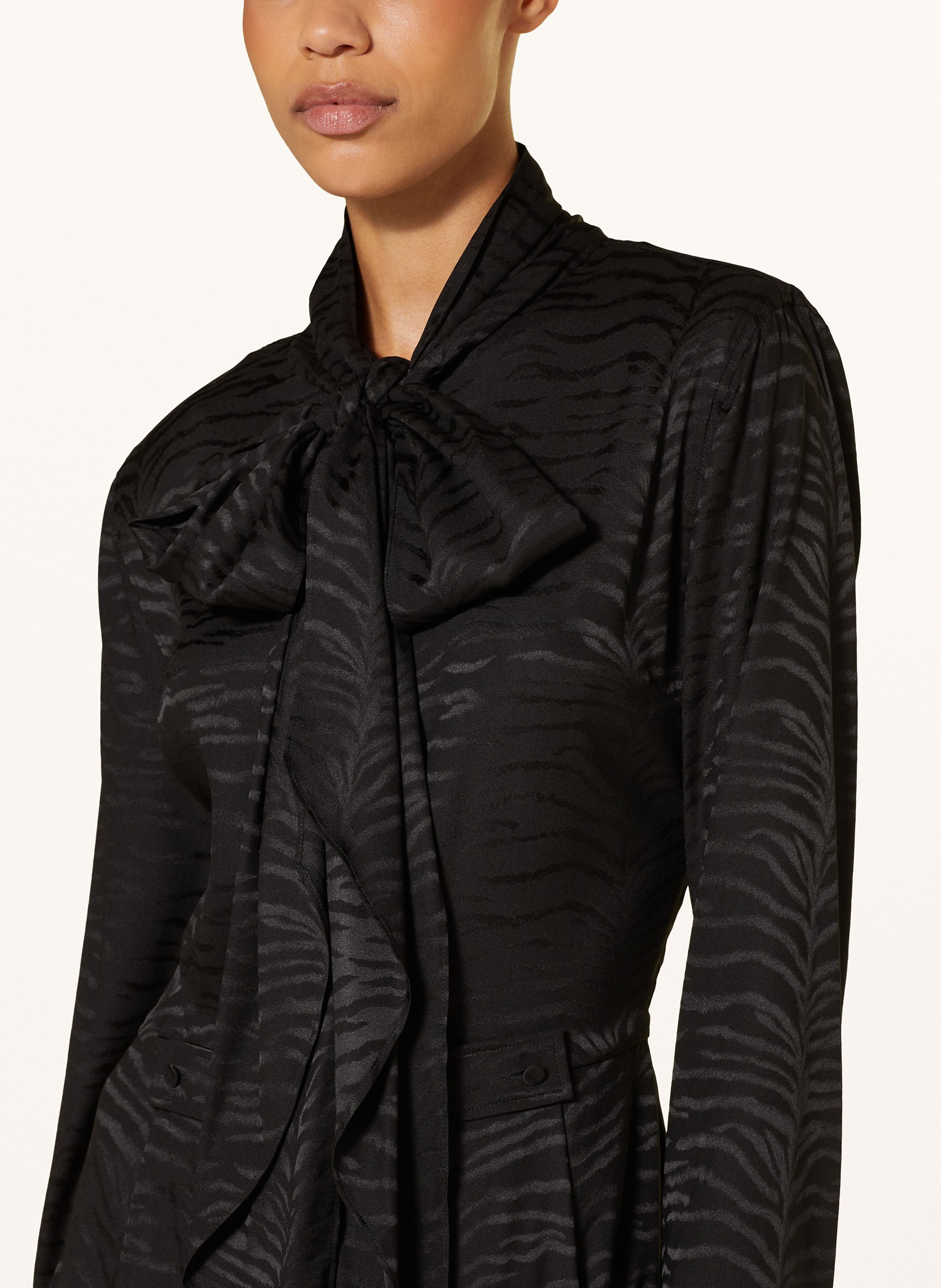 Thumbnail - Stella Mccartney Seidenkleid Mit Schluppe schwarz