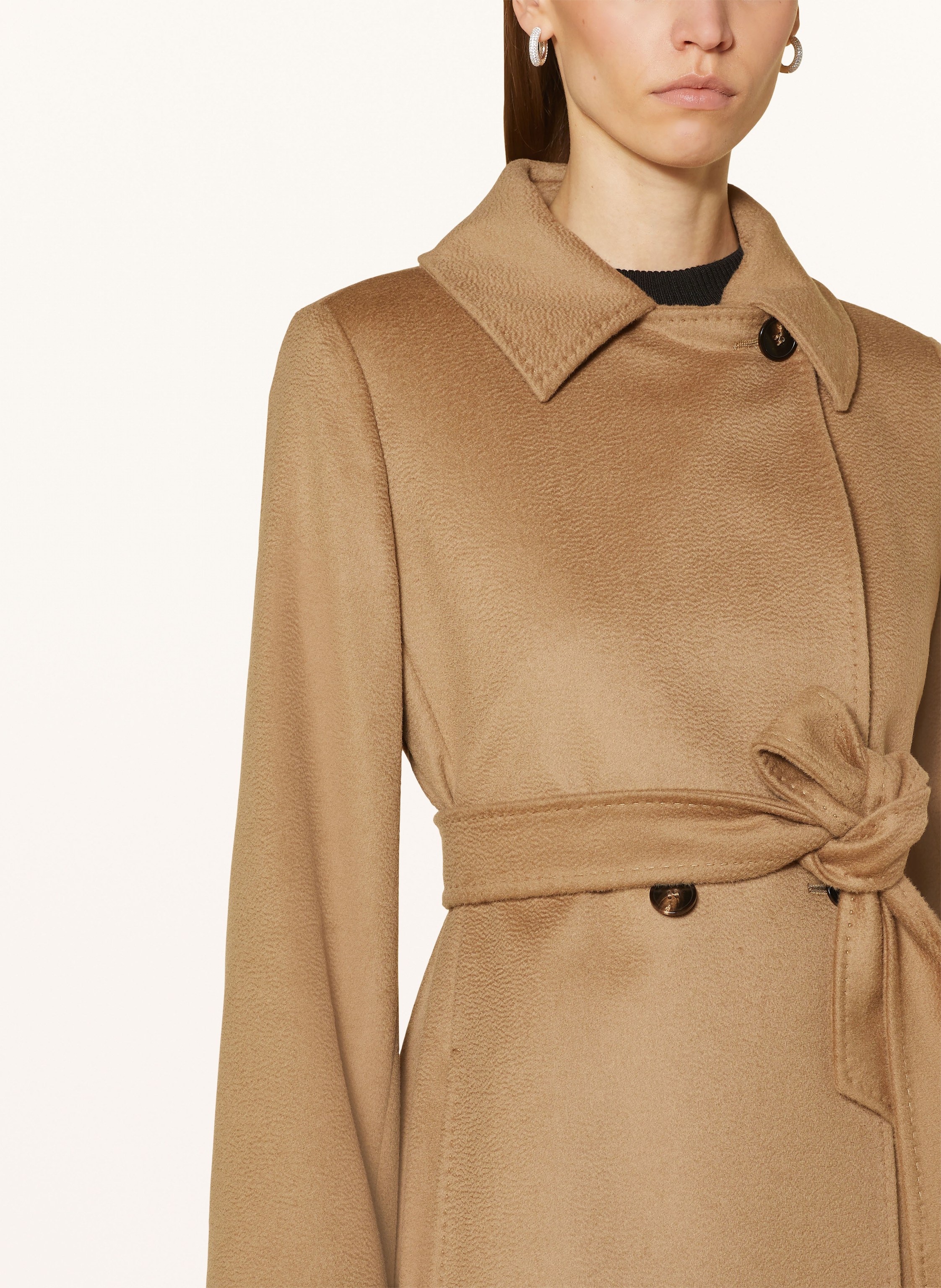 Thumbnail - Max Mara Studio Wollmantel Bcollag braun