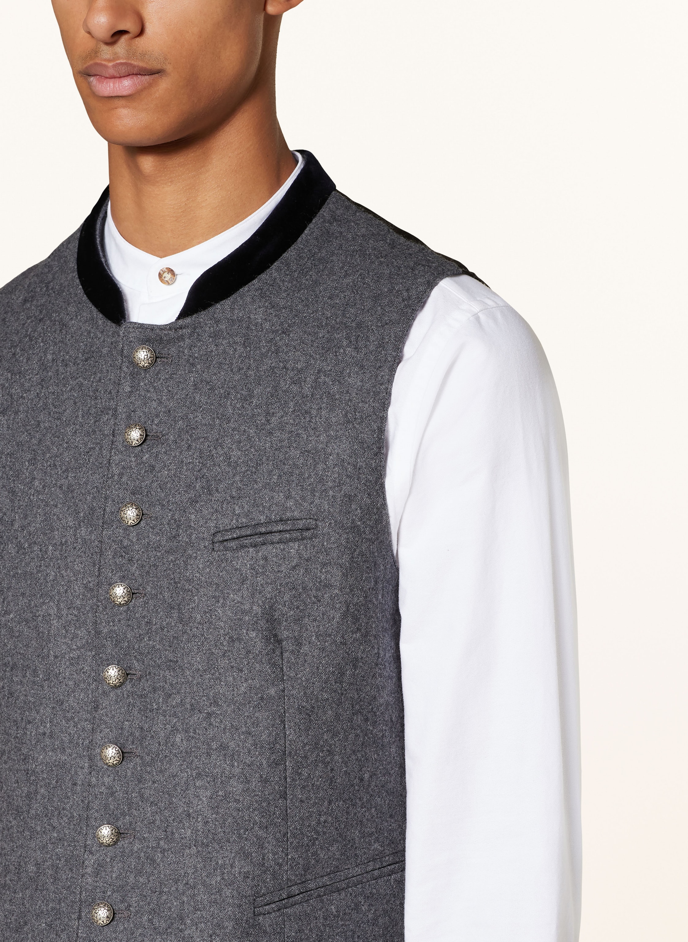 Thumbnail - Grasegger Trachtenweste Aurach Slim Fit grau