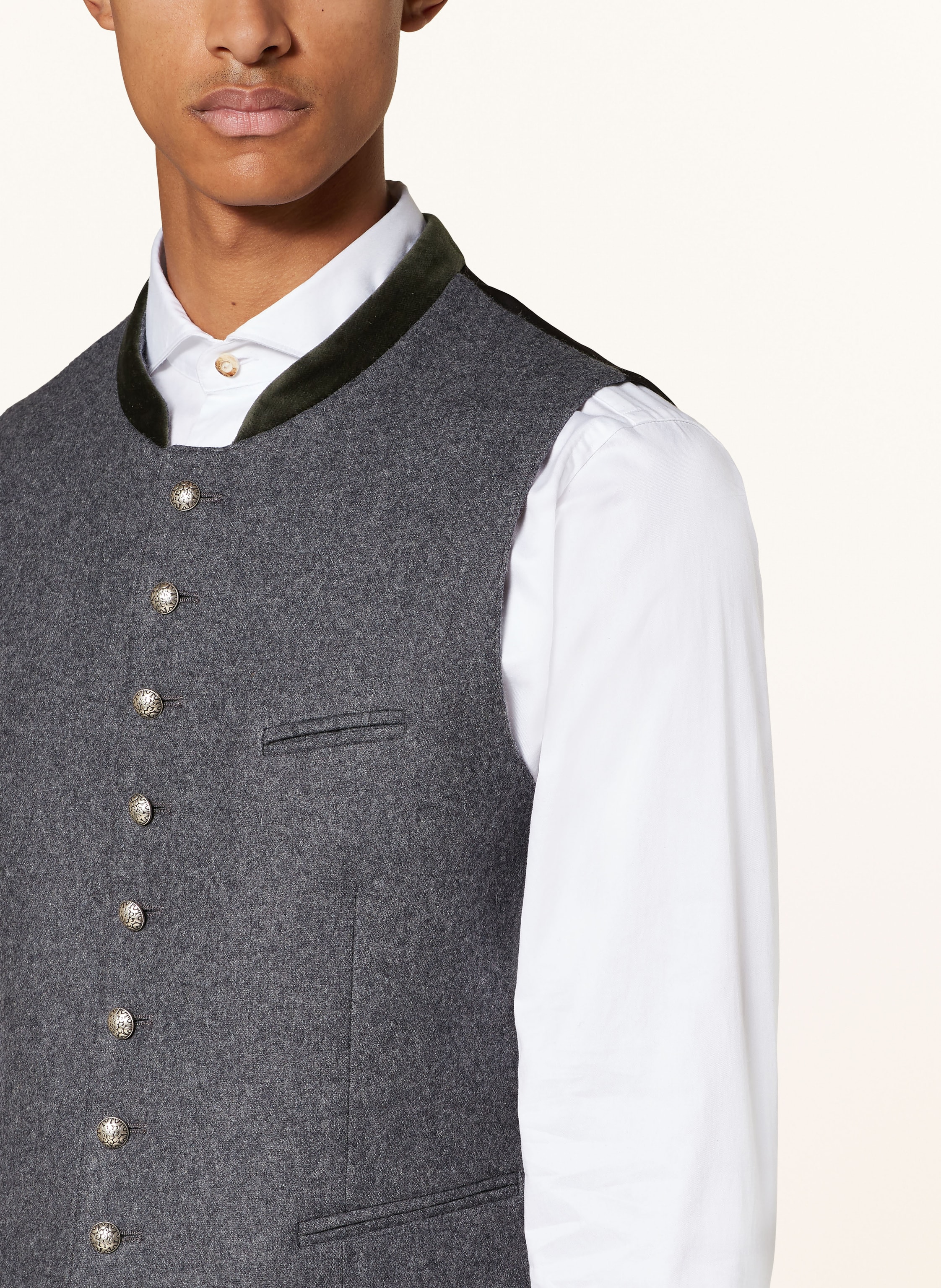 Thumbnail - Grasegger Trachtenweste Aurach Slim Fit grau