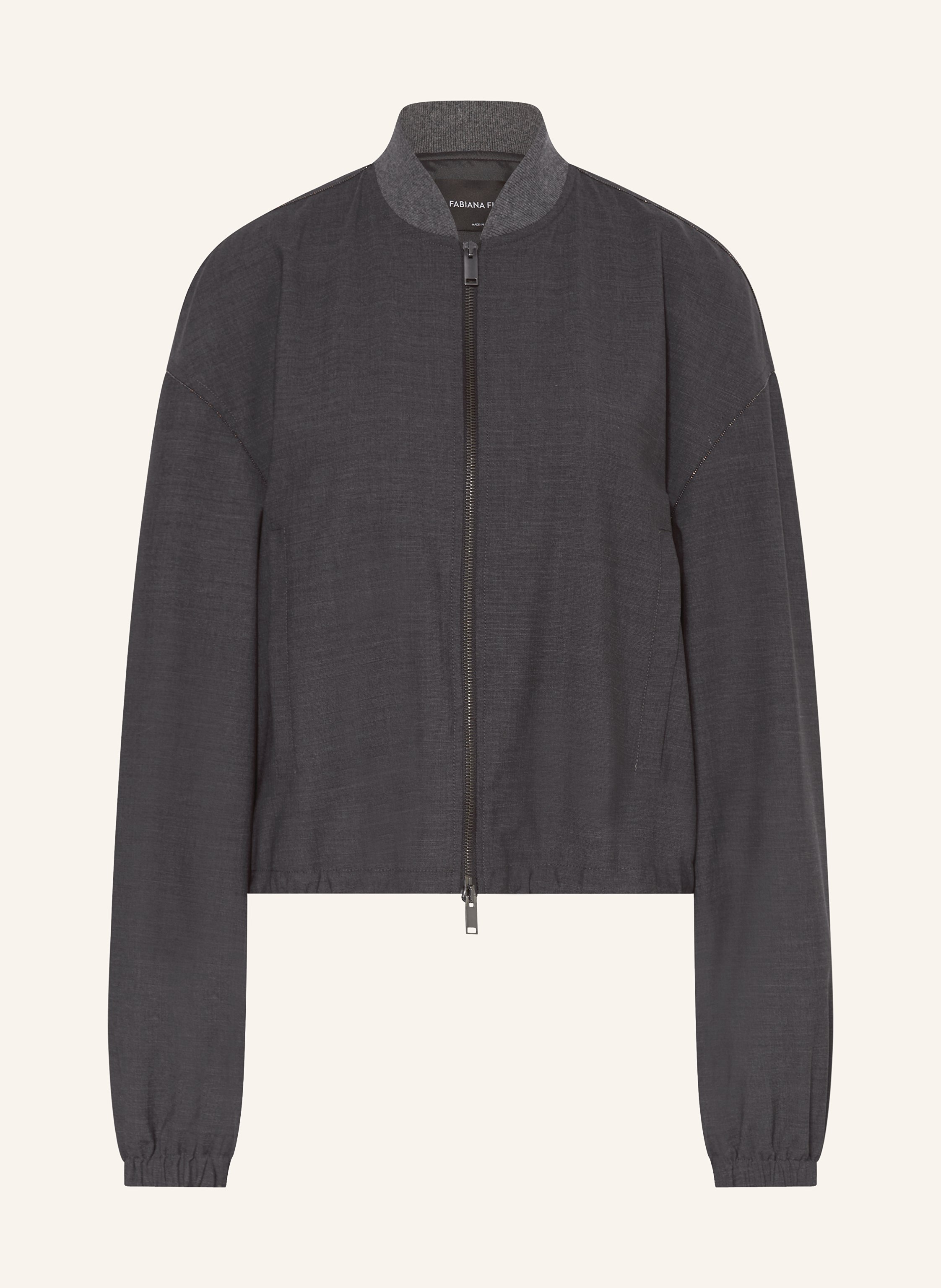 [FABIANA FILIPPI]ミラノステッチジャージーボンバージャケット Fabiana Filippi ボンバージャケット | ホワイト | FARFETCH JP