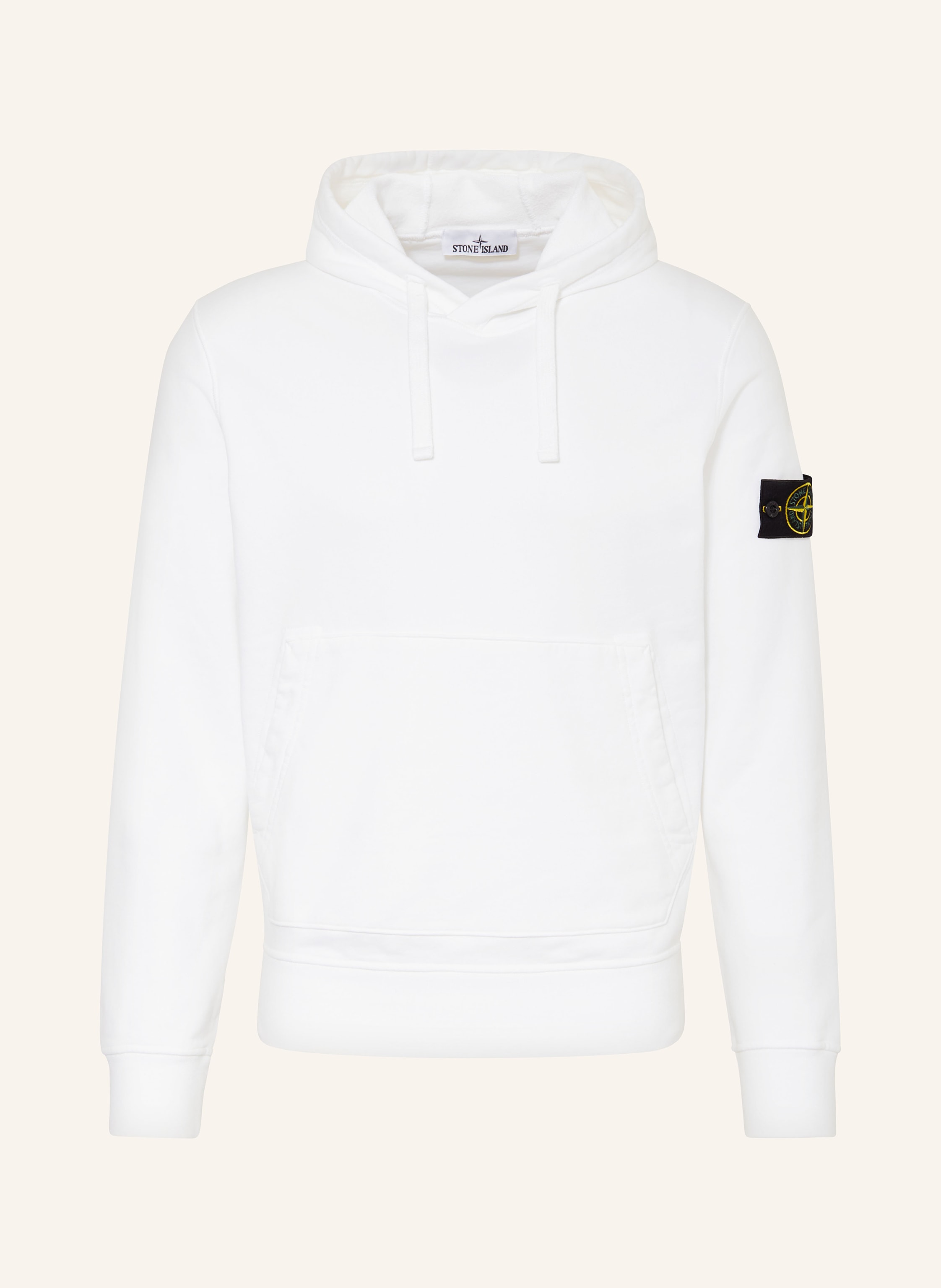 White hoodie stone island clearance