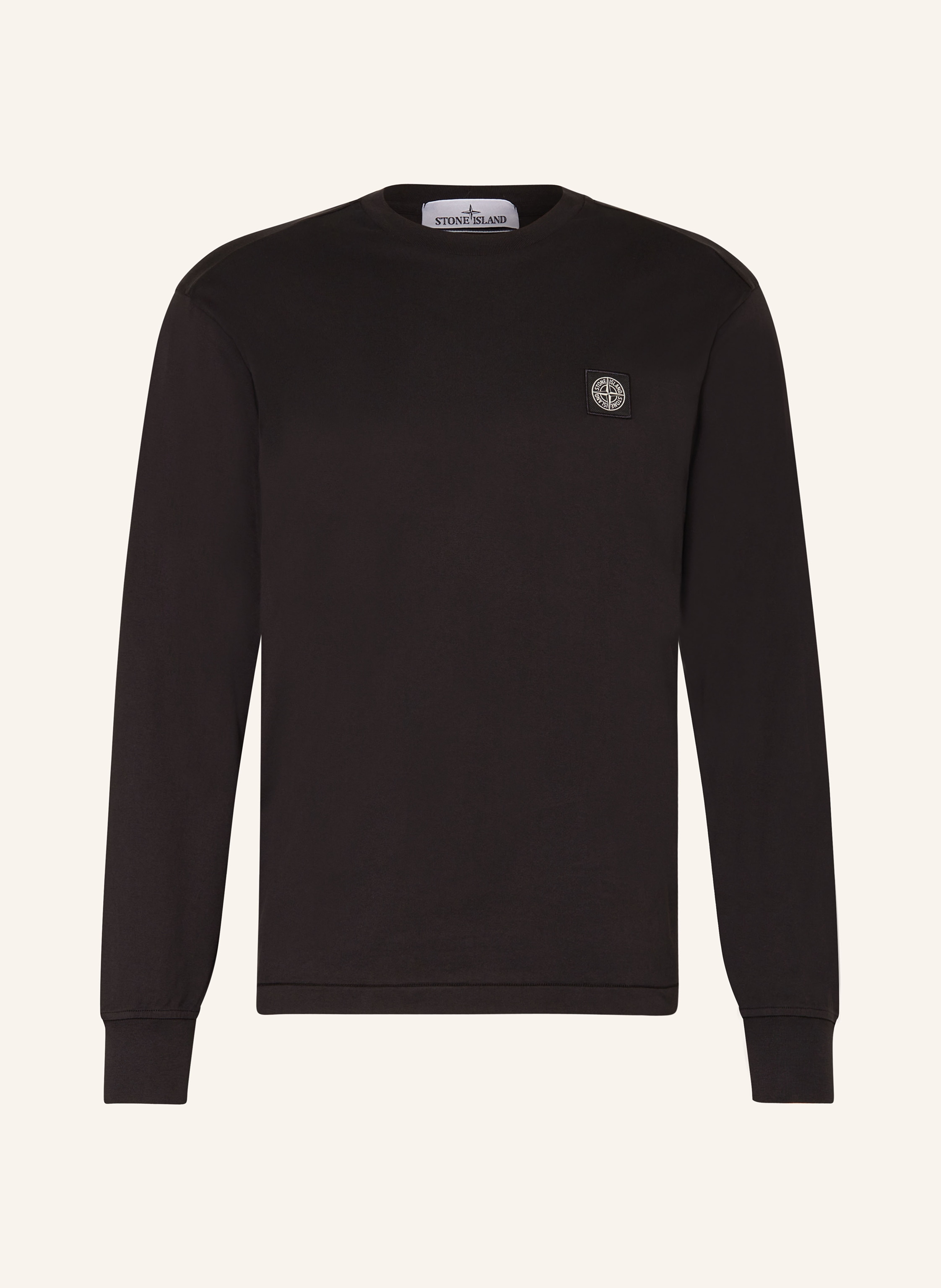 STONE ISLAND Long sleeve shirt in black