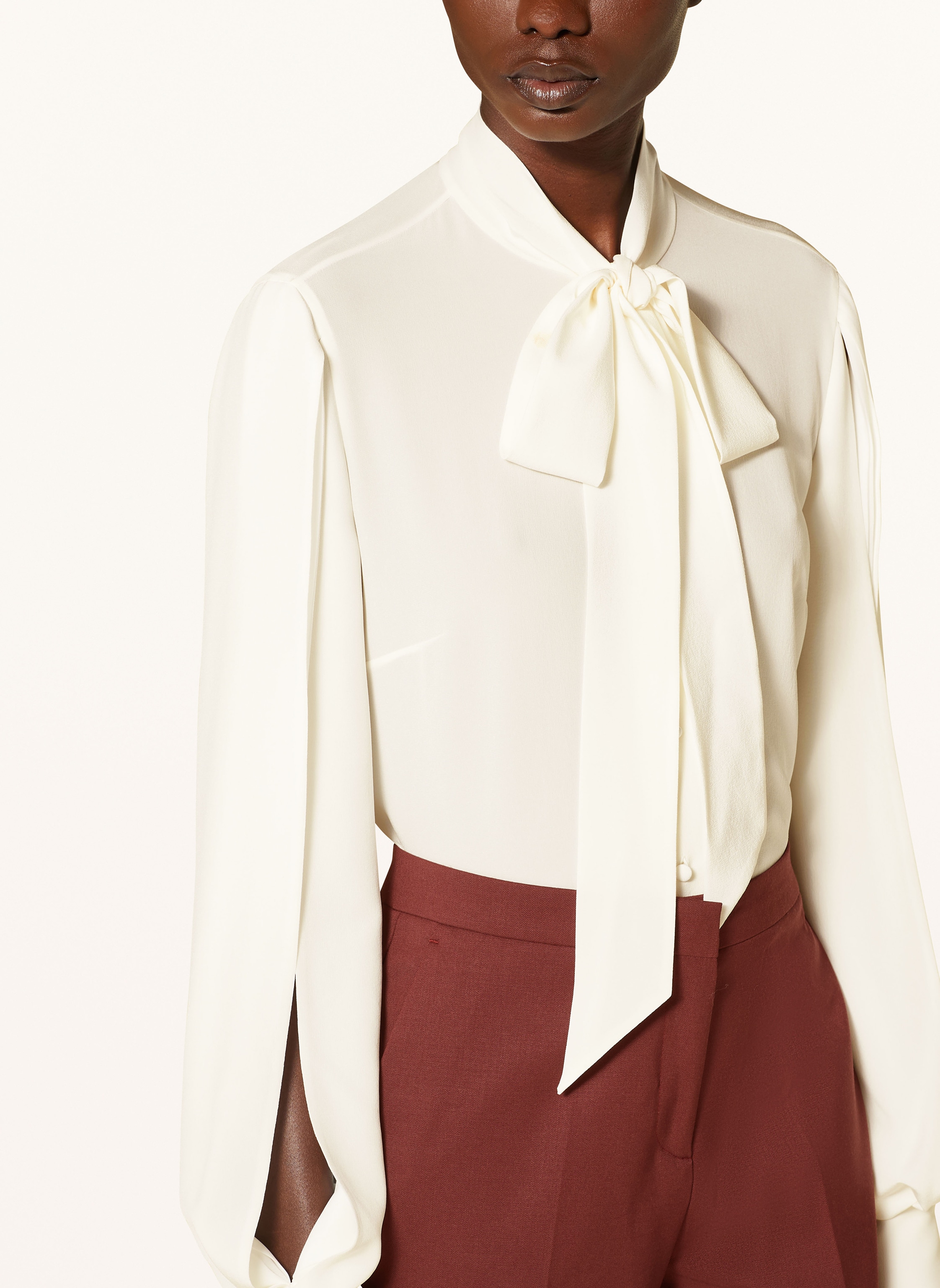 Thumbnail - Etro Schluppenbluse Aus Seide weiss