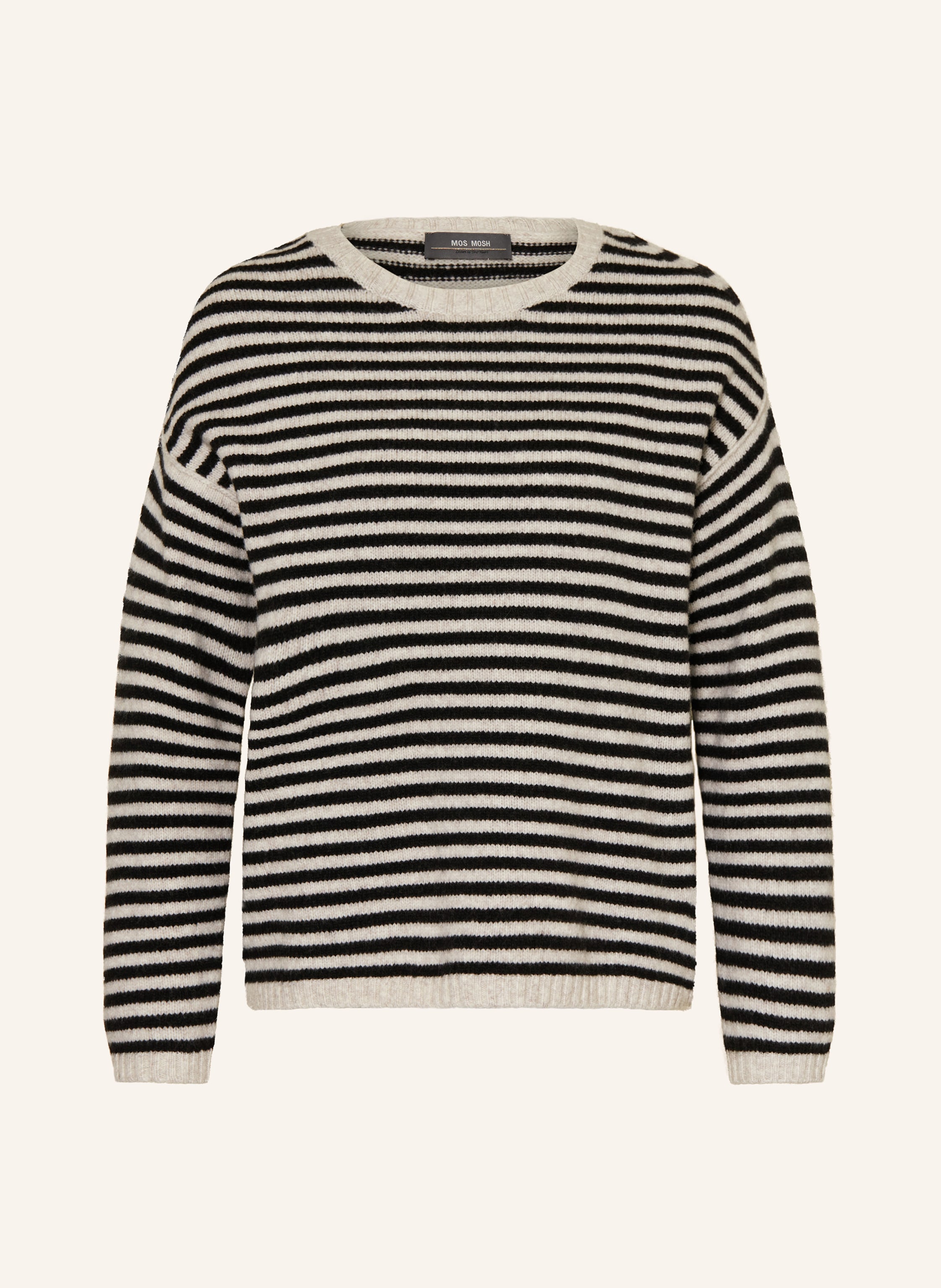 MOS MOSH Pullover MMKHAI in schwarz/ creme