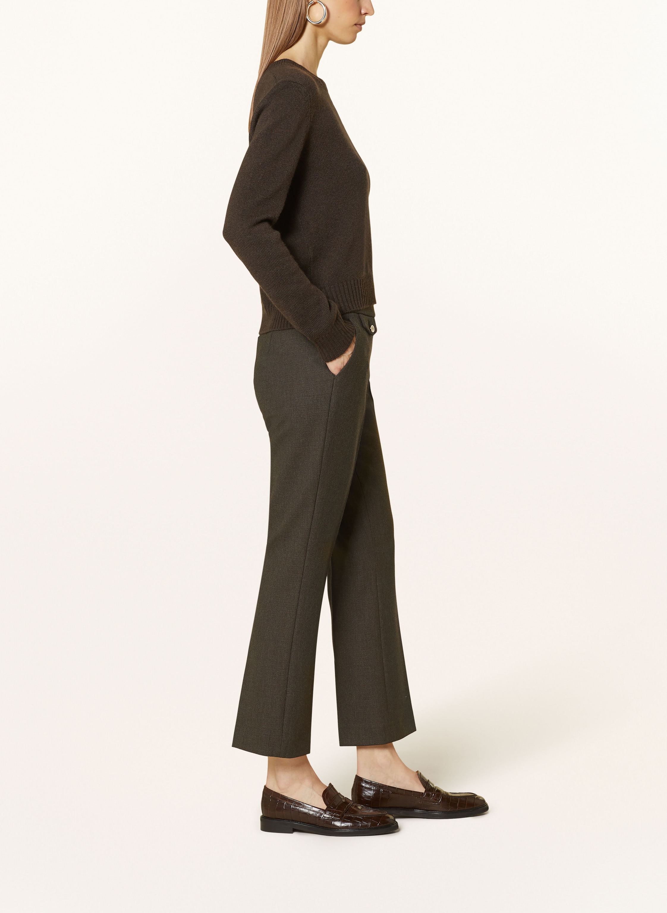 Thumbnail - Seductive Bootcut-Hose Inez braun