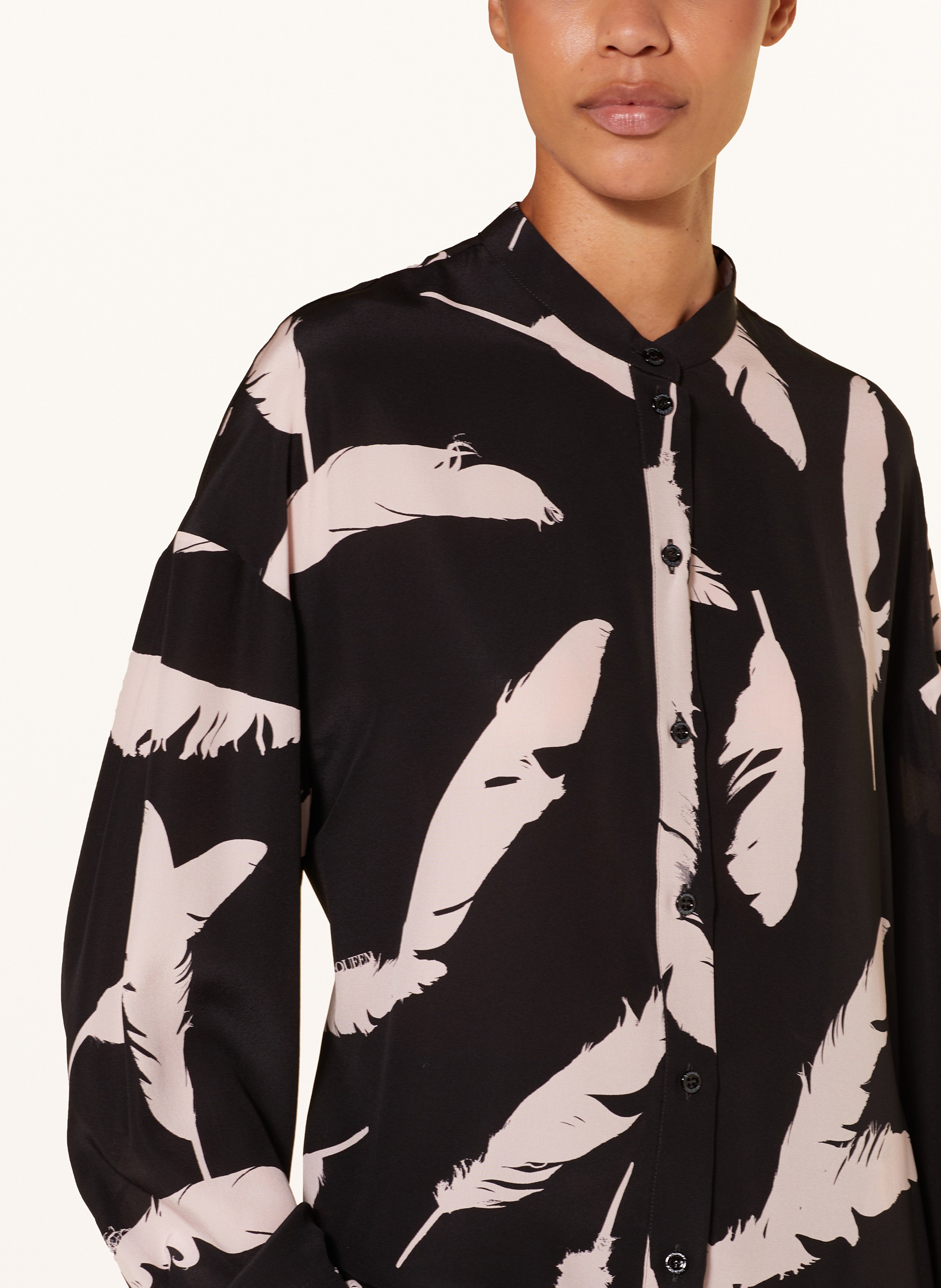 Thumbnail - Mcqueen Seidenbluse schwarz