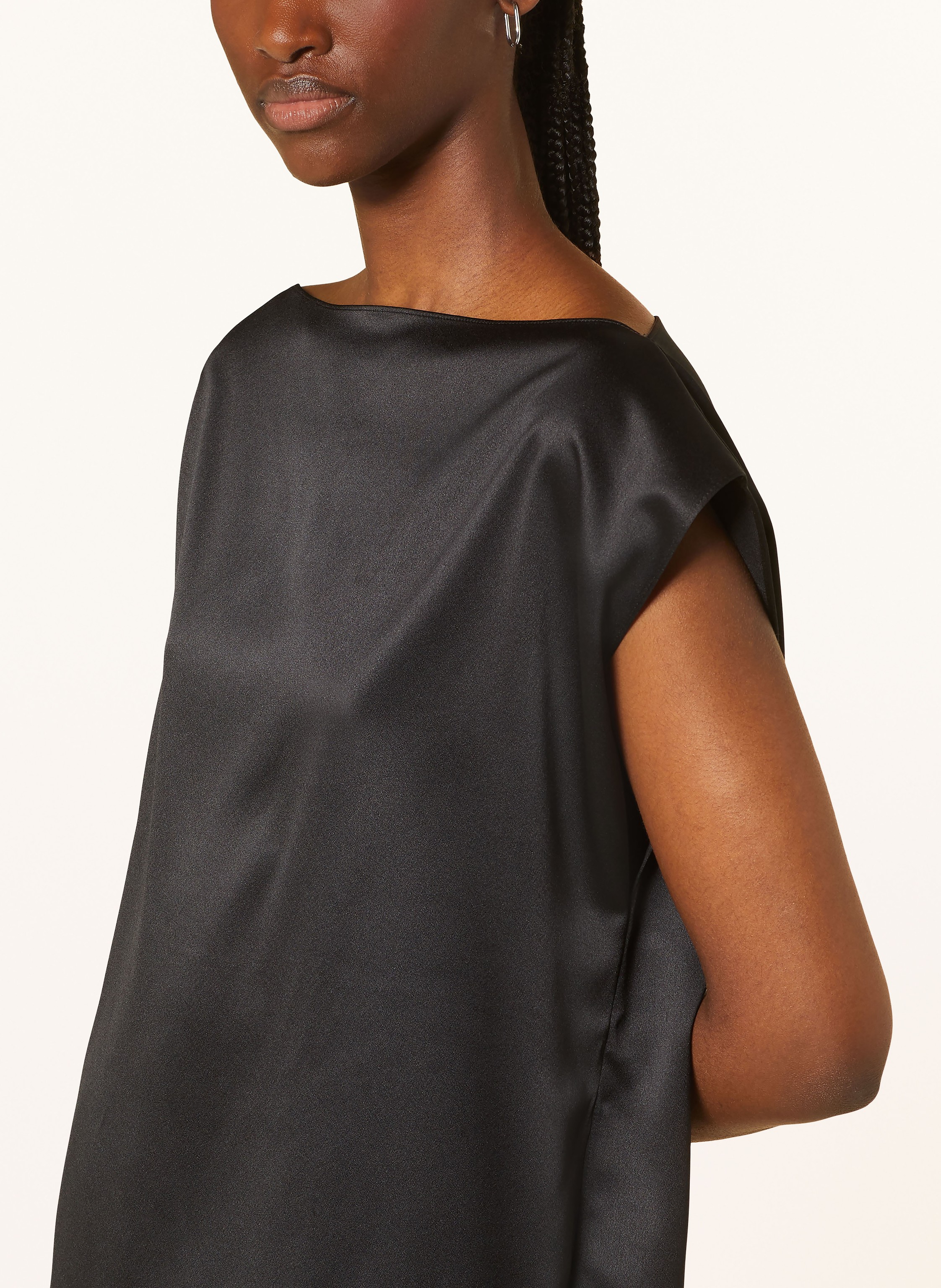 Thumbnail - Juvia Blusentop Caroll Aus Satin schwarz