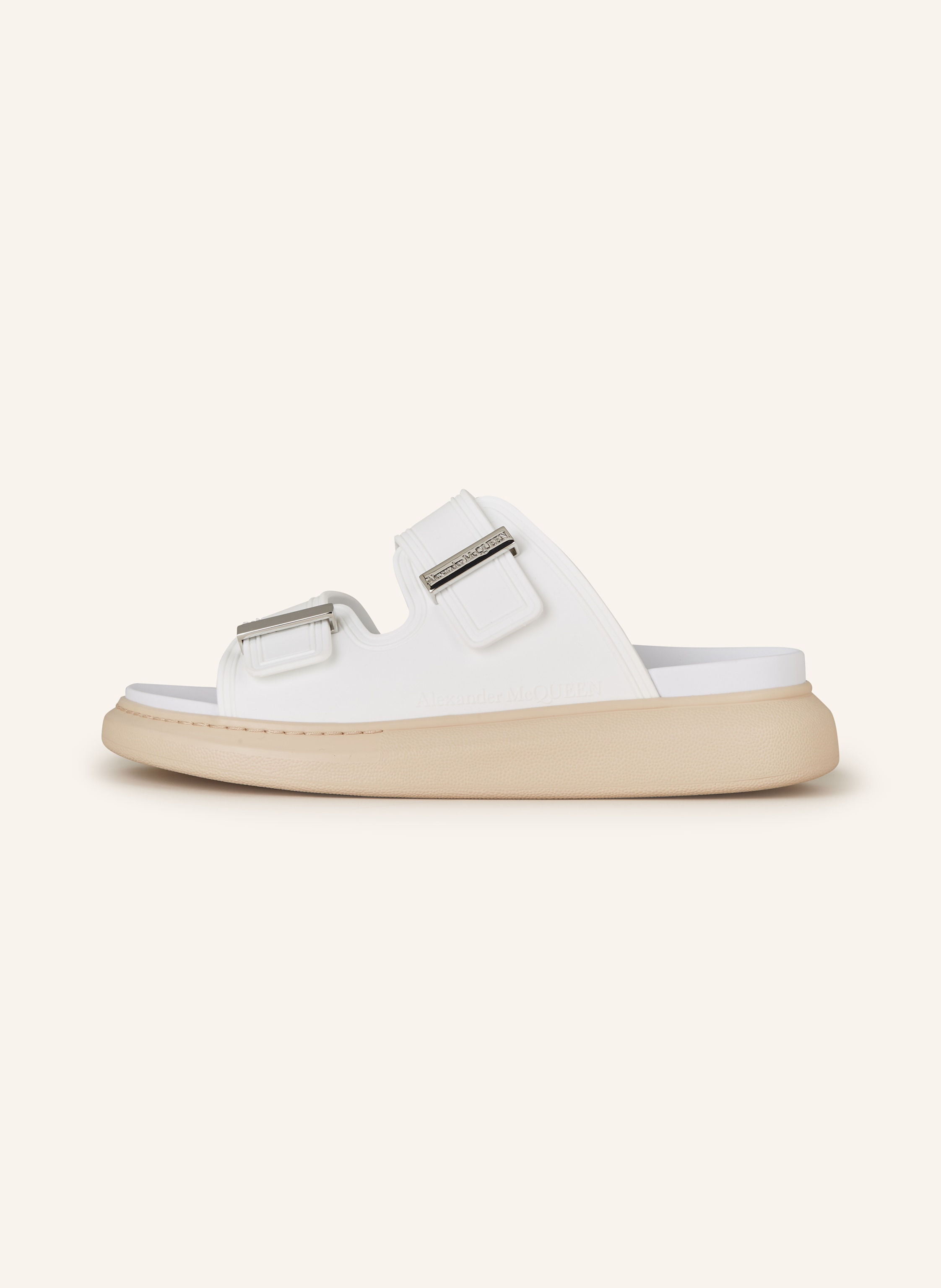 Thumbnail - Mcqueen Plateau-Pantoletten weiss