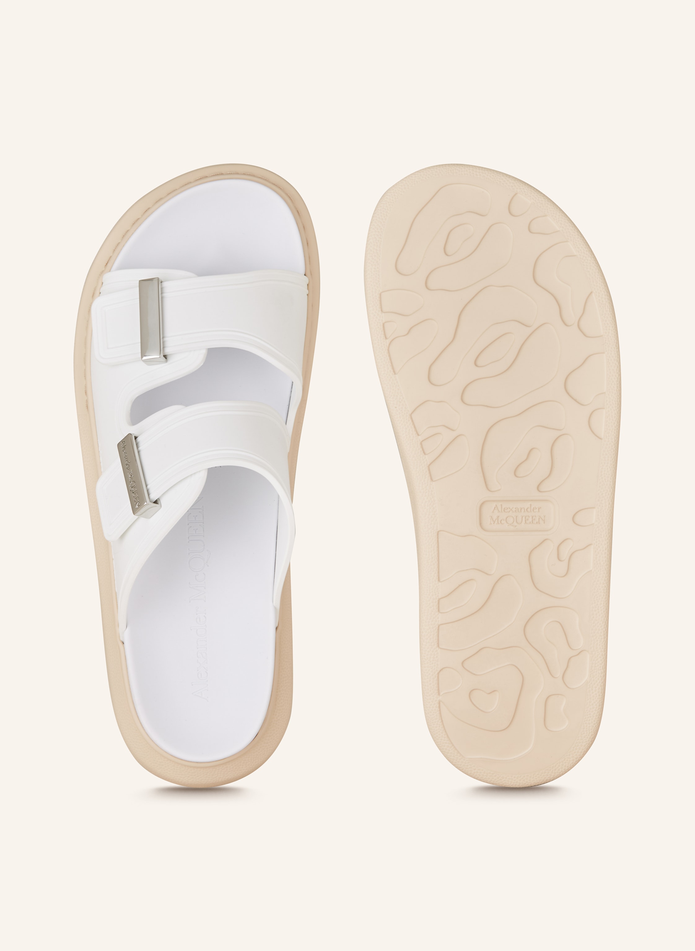Thumbnail - Mcqueen Plateau-Pantoletten weiss