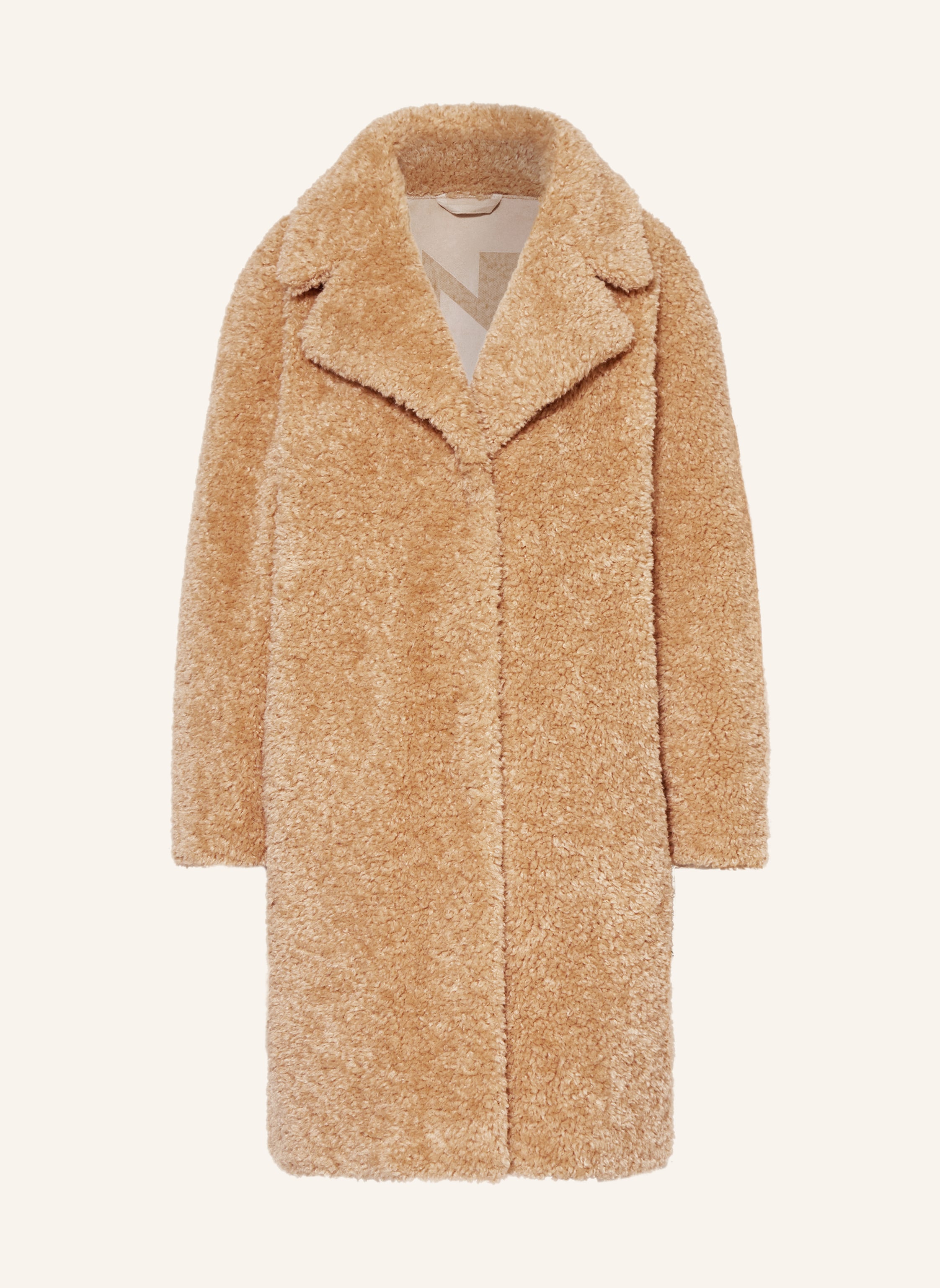 Camel teddy coat h&m hotsell