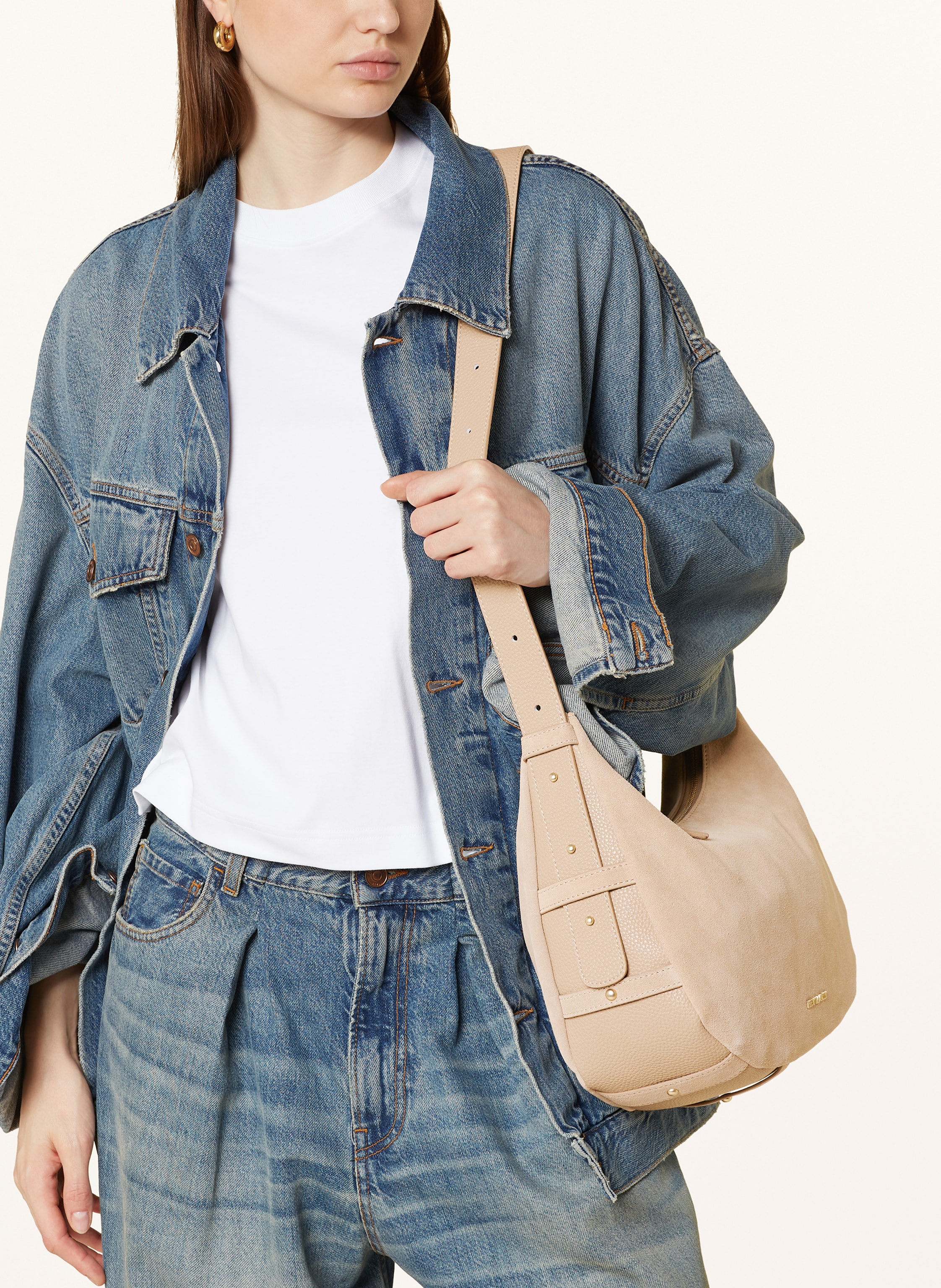 Thumbnail - Hey Marly Hobo-Bag Lifetime Sister beige
