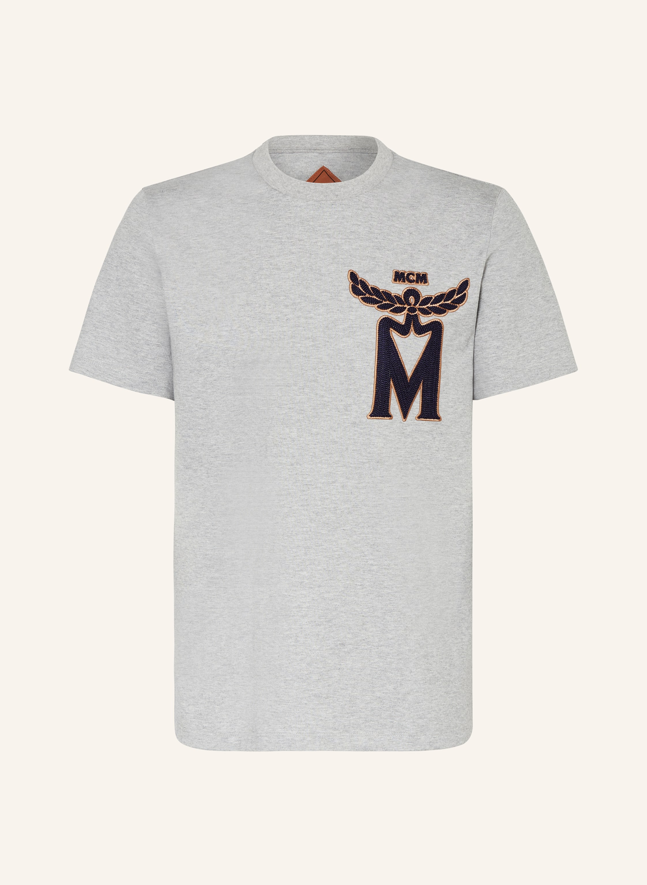 MCM T-Shirt in grau/ dunkelblau