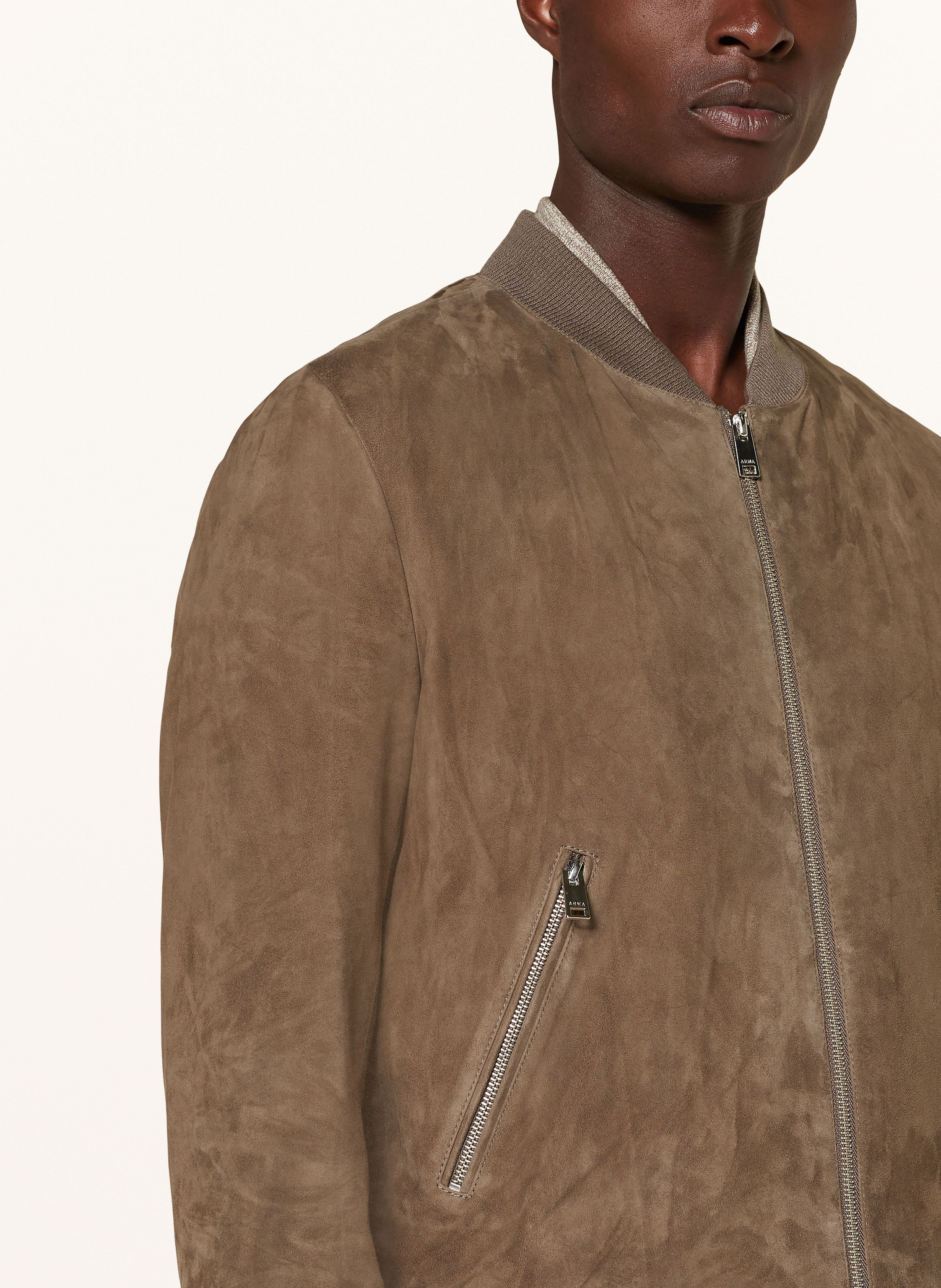 Thumbnail - Arma Lederblouson Didier braun