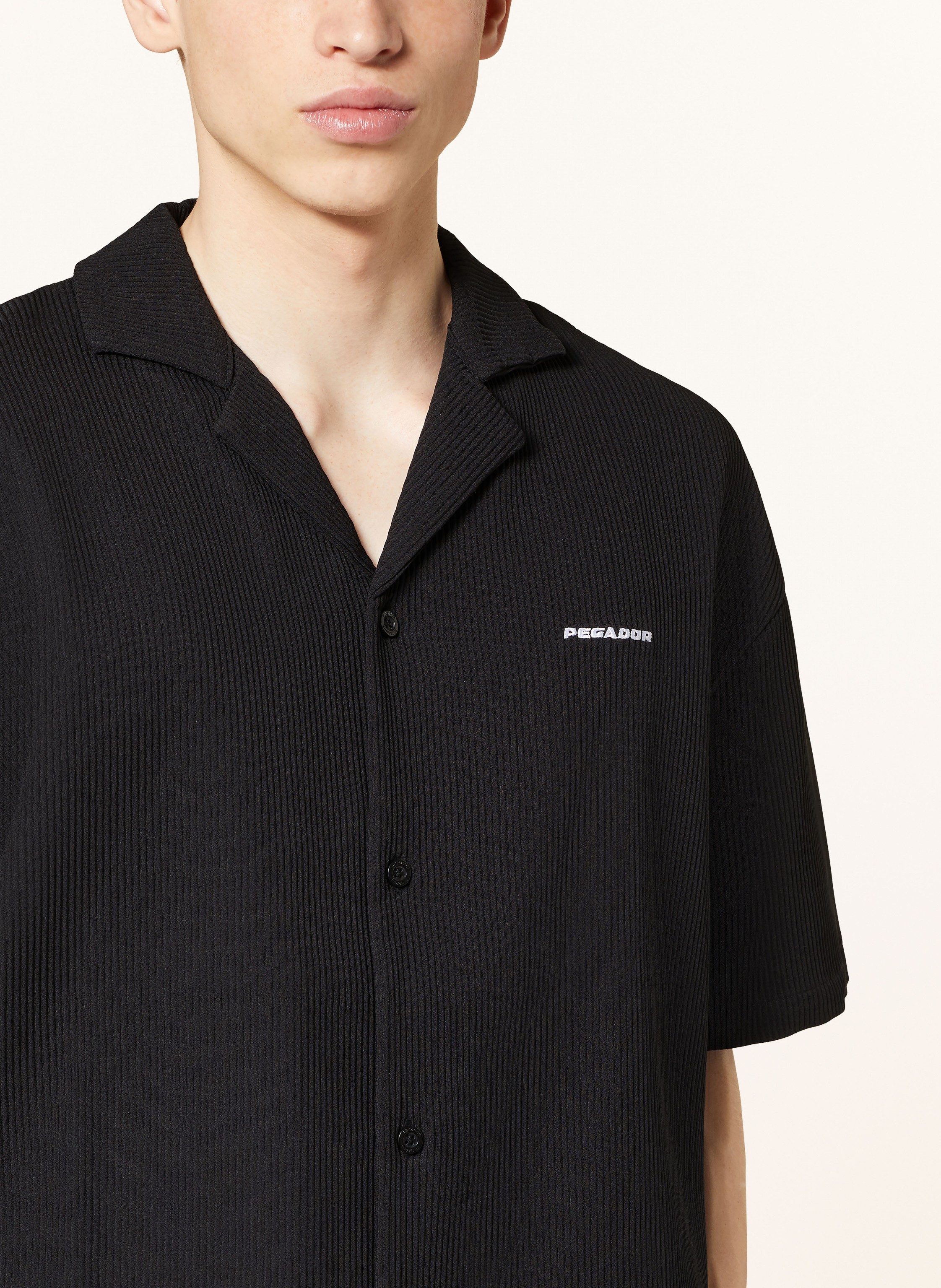 Thumbnail - Pegador Resorthemd Troy Comfort Fit Mit Plissees schwarz