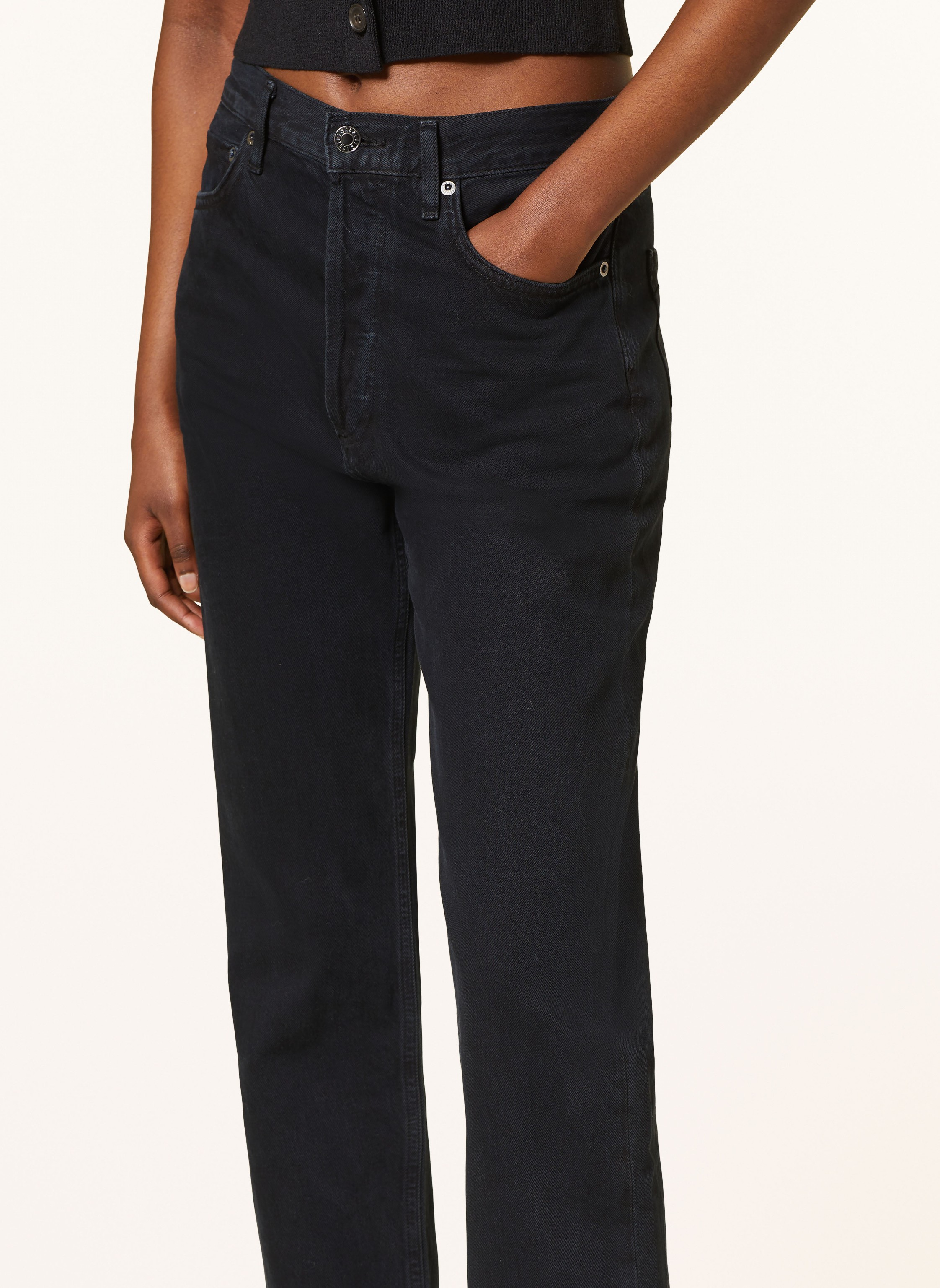 Thumbnail - Agolde Straight Jeans 90's Pinch schwarz