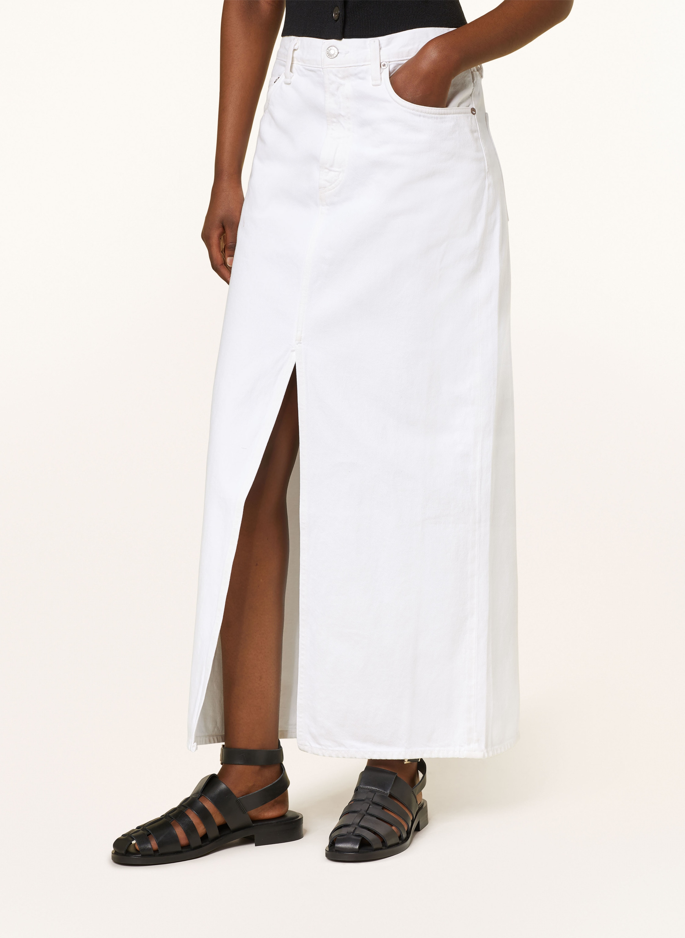 Thumbnail - Agolde Jeansrock Leif weiss