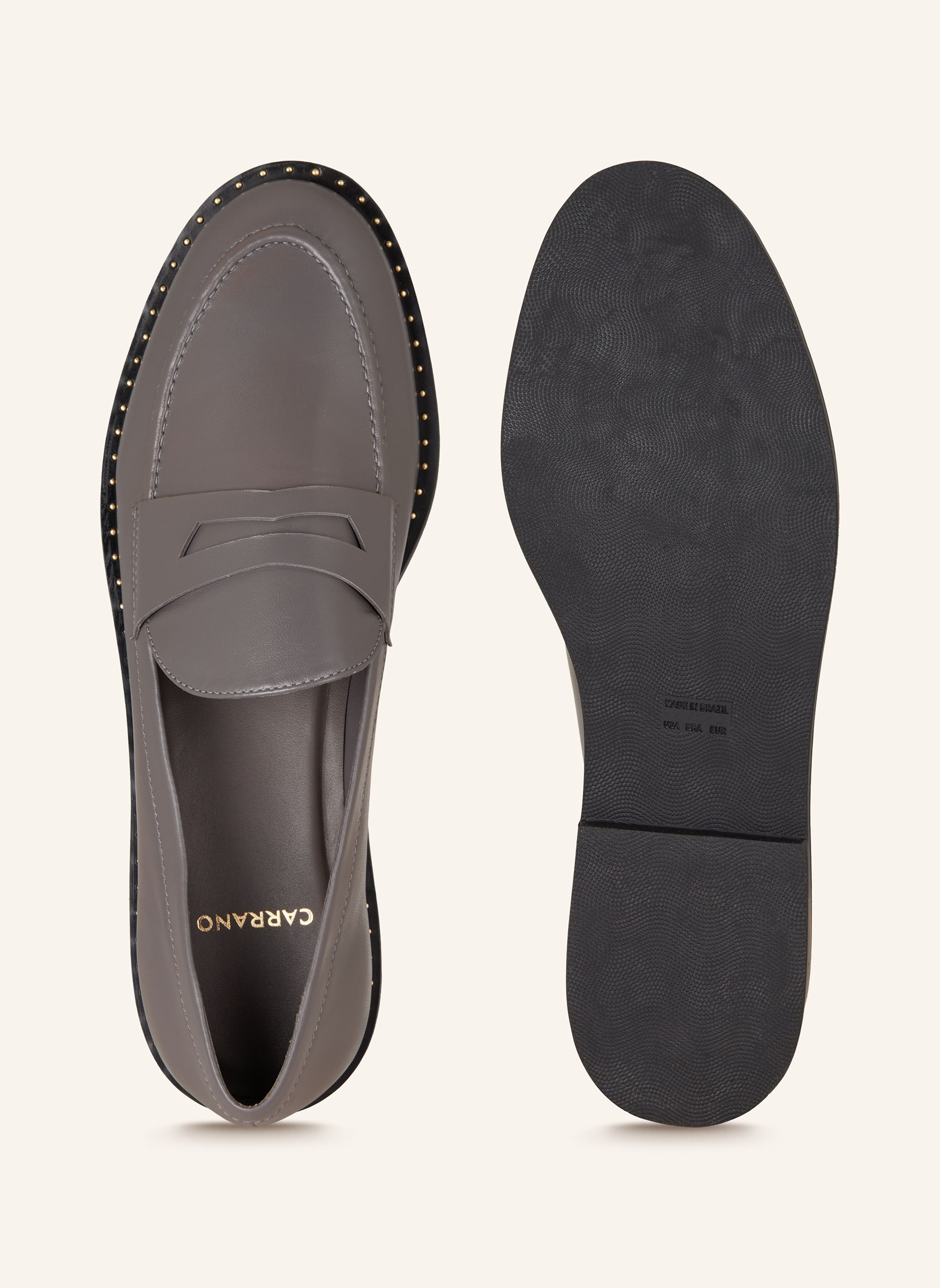 Thumbnail - Carrano Penny-Loafer Mit Nieten grau