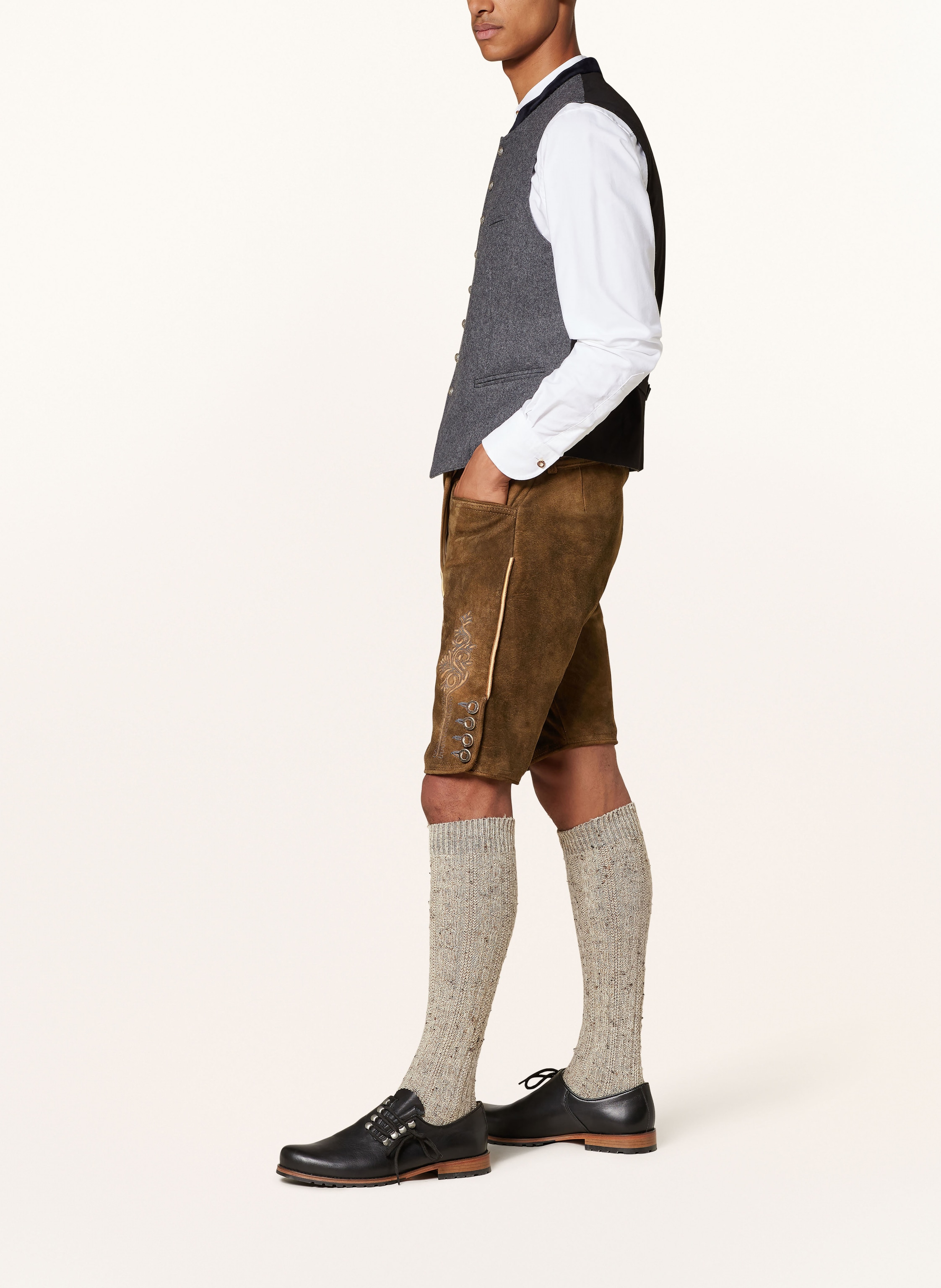 Thumbnail - Ostarrichi Trachten-Lederhose Donau braun