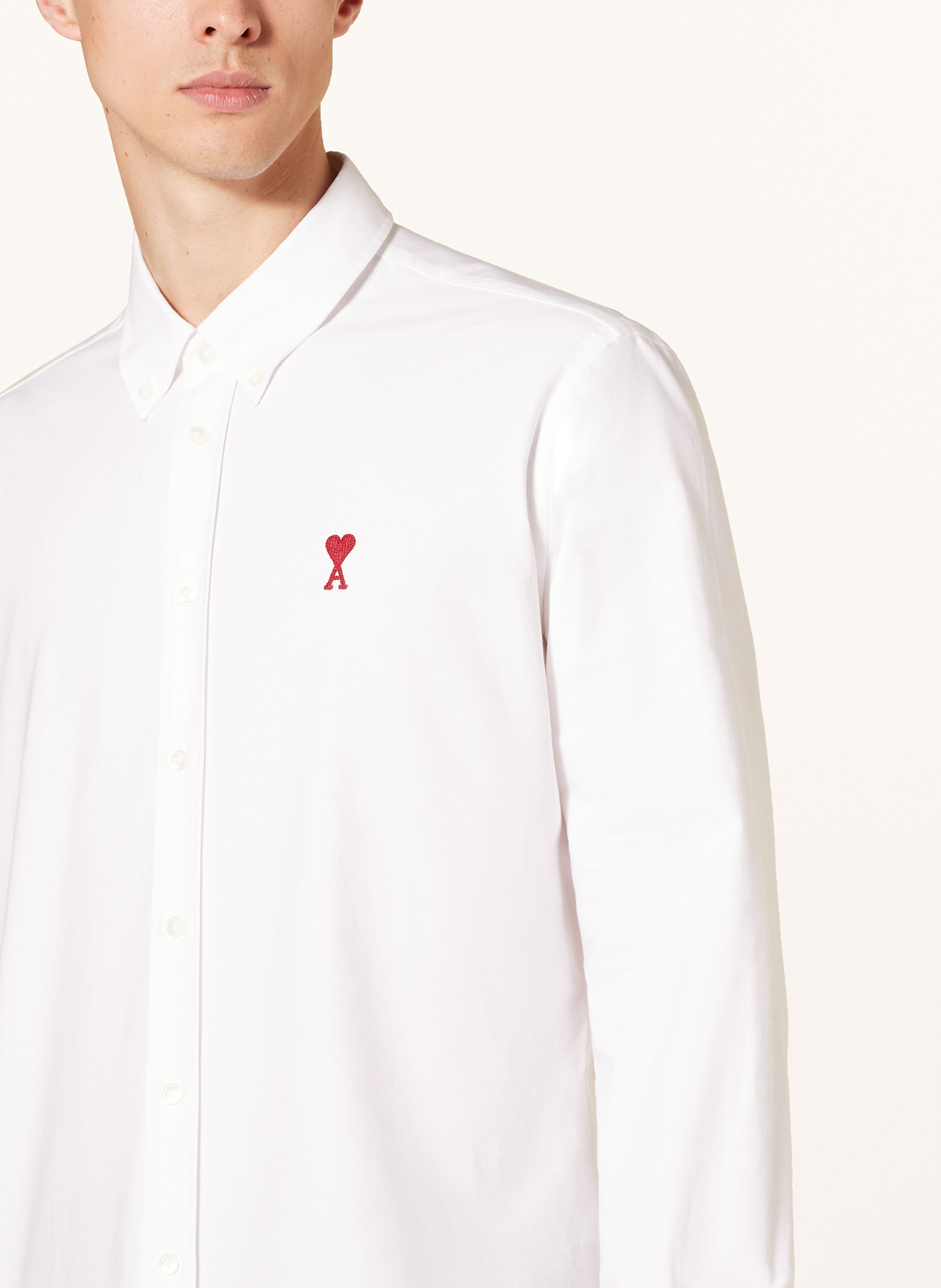 Thumbnail - Ami Paris Oxfordhemd Extra Slim Fit weiss