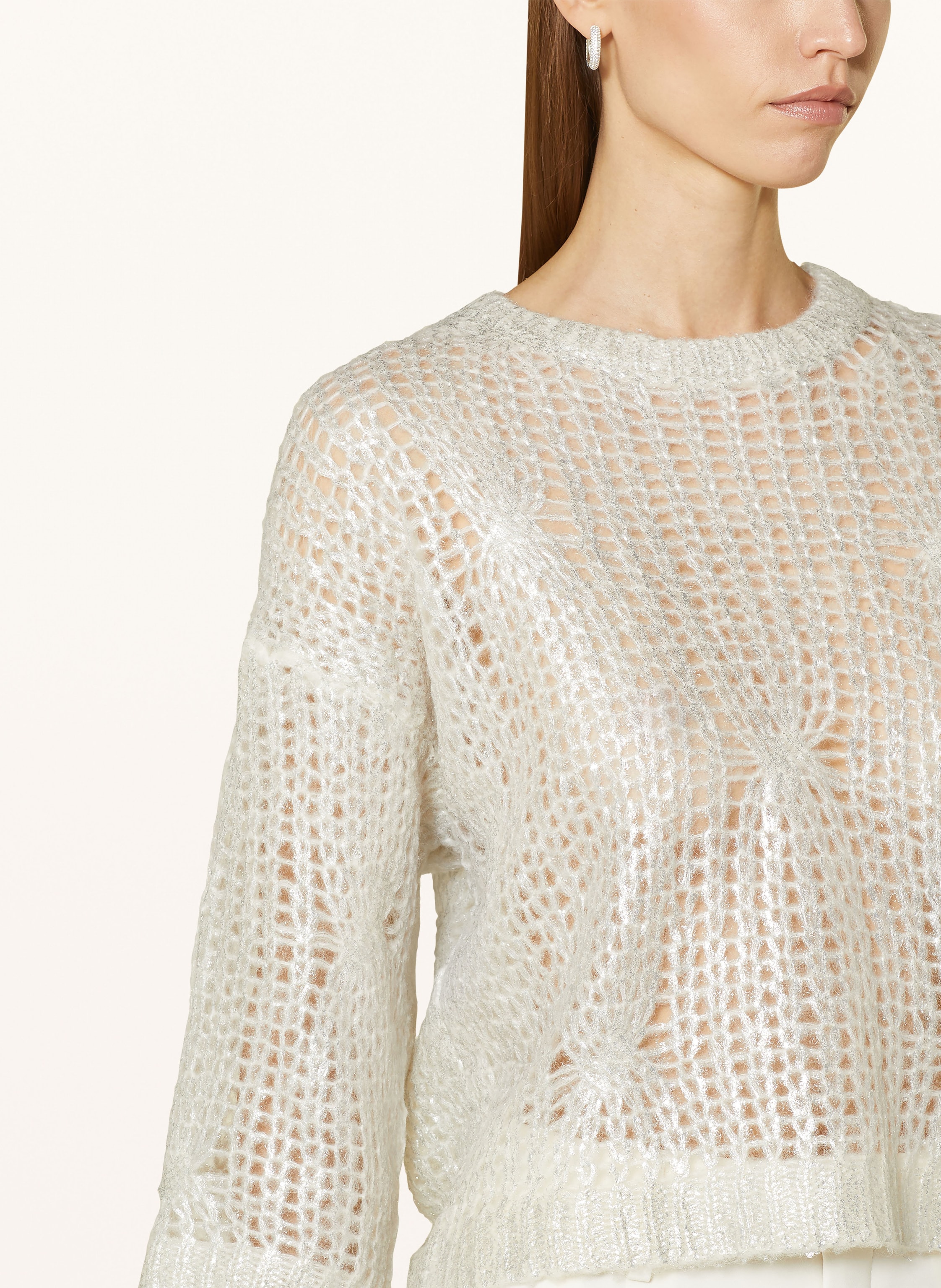 Thumbnail - Peserico Pullover Mit 3/4-Arm Und Alpaka beige