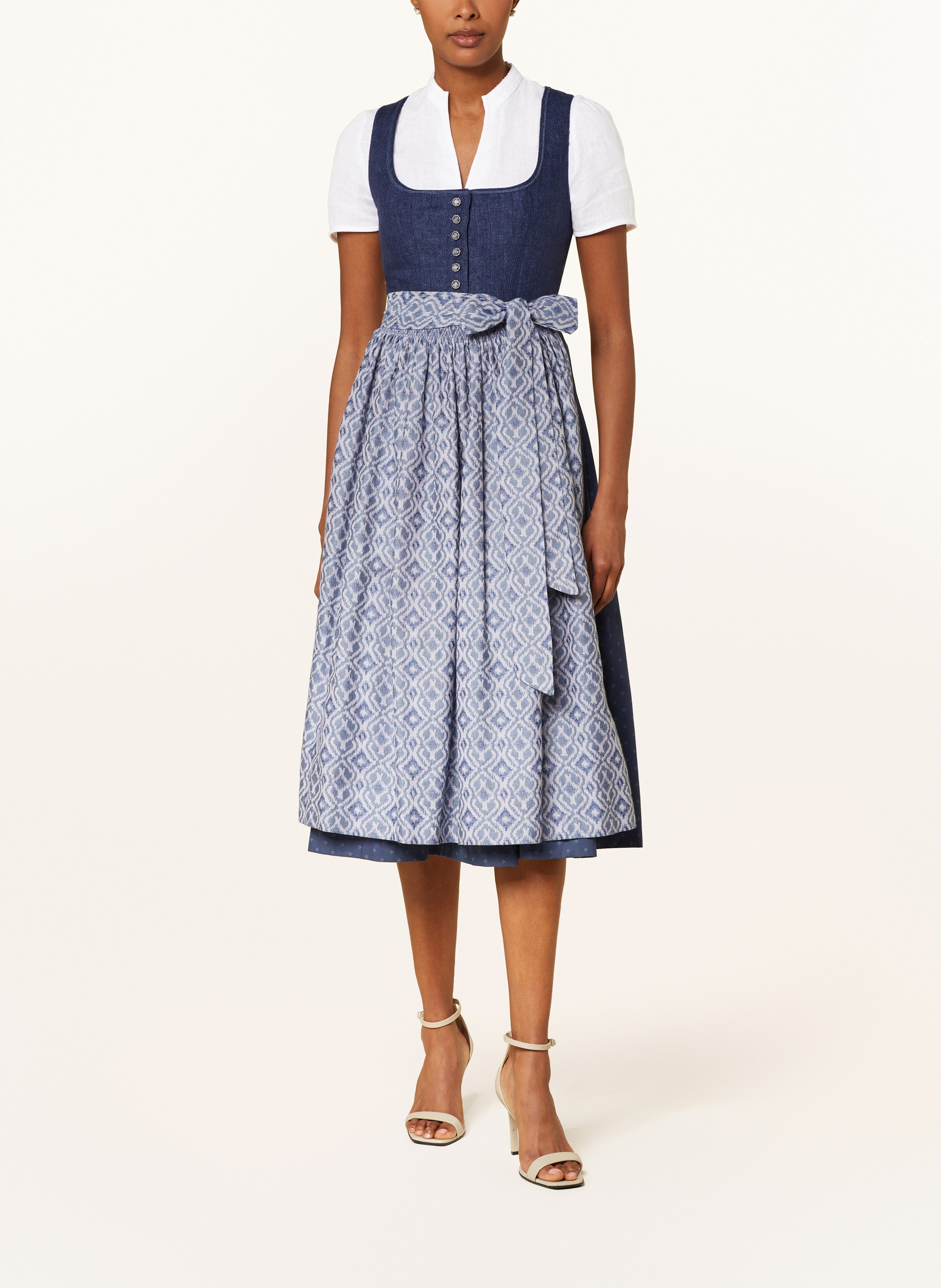 Thumbnail - Hammerschmid Dirndlbluse Astrid Aus Leinen weiss