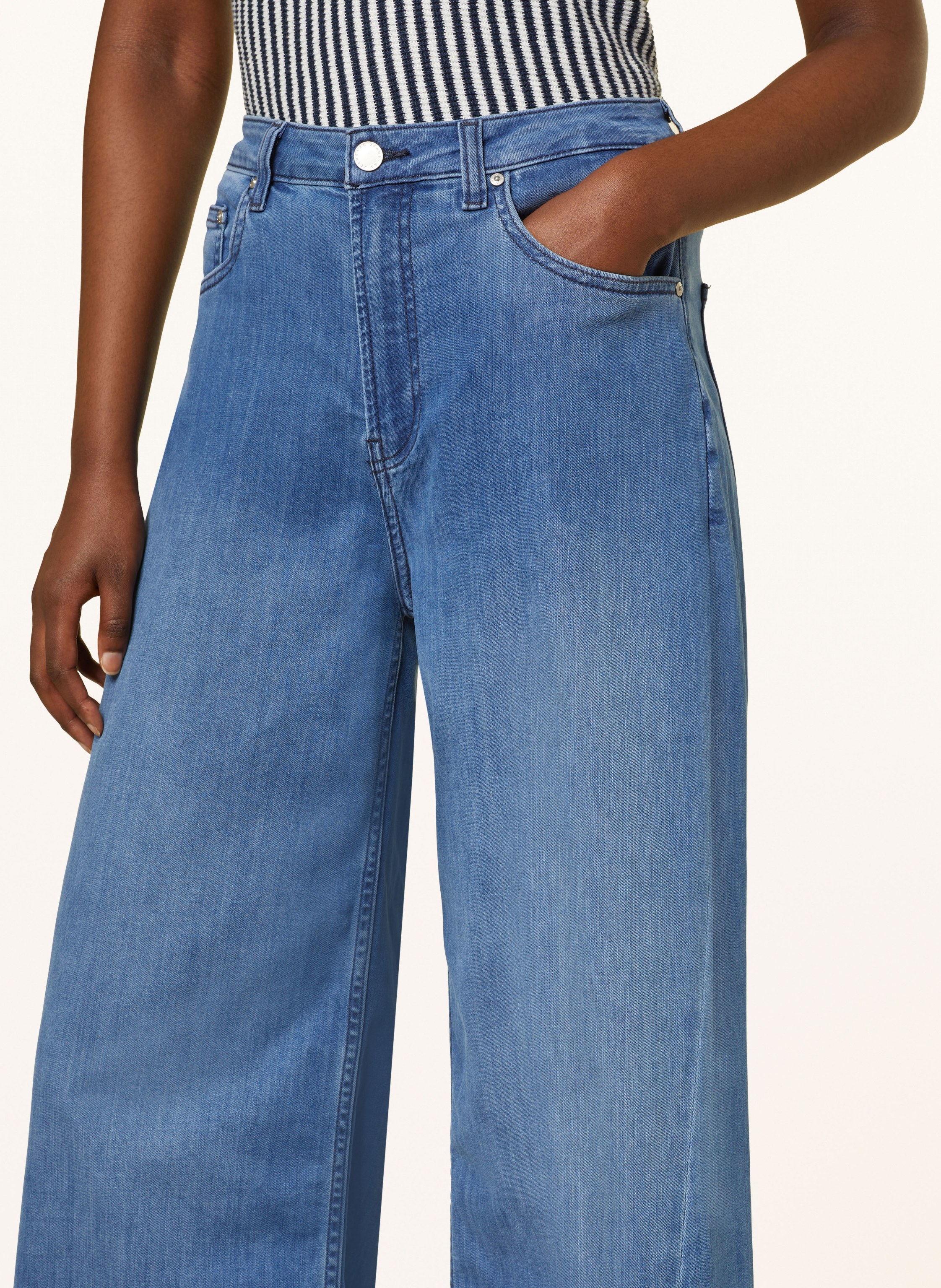 Thumbnail - Ag Jeans Wide Leg Jeans Helsinki blau